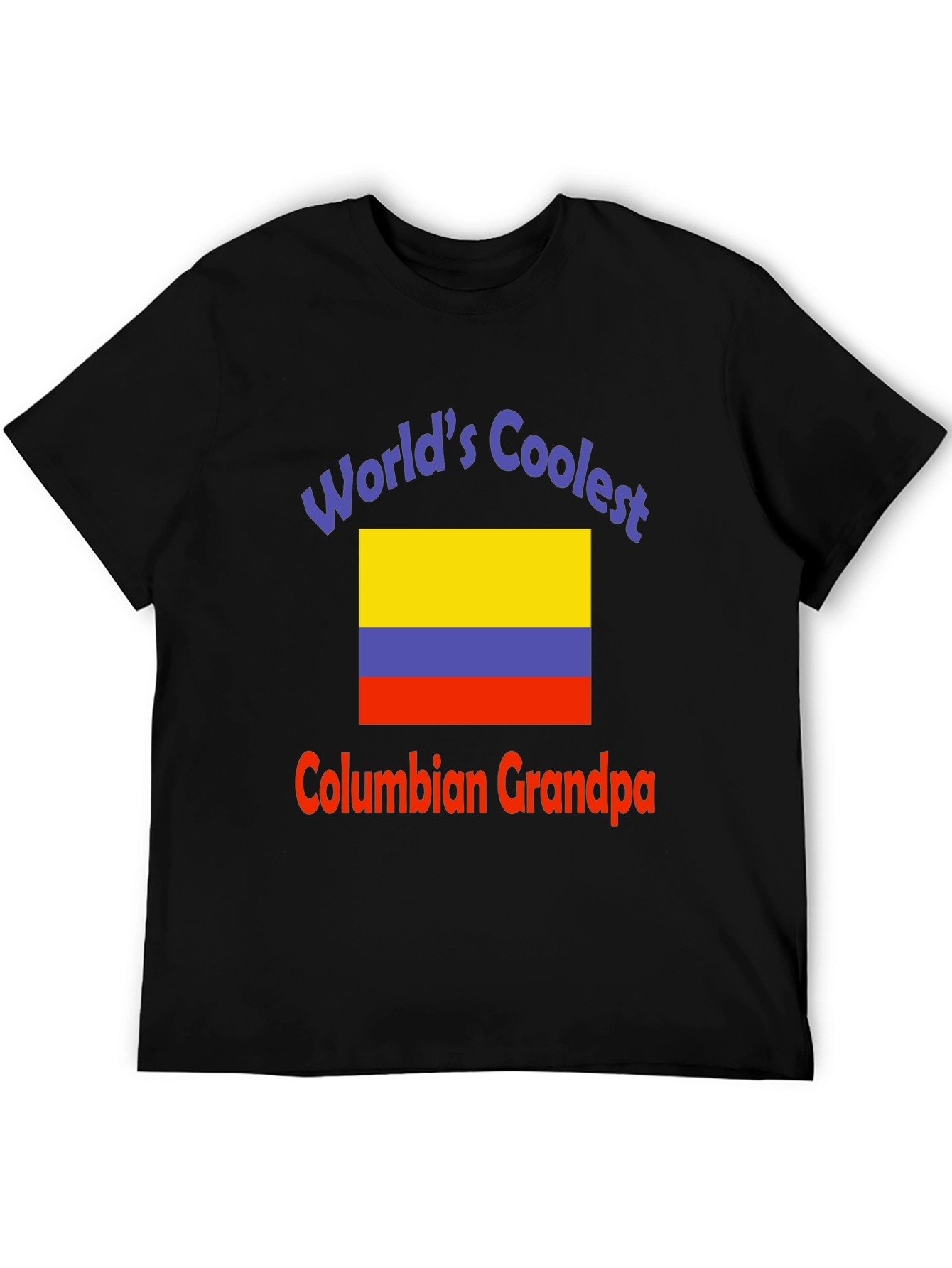 Worlds Coolest Colombian Grandpa Black T-Shirt