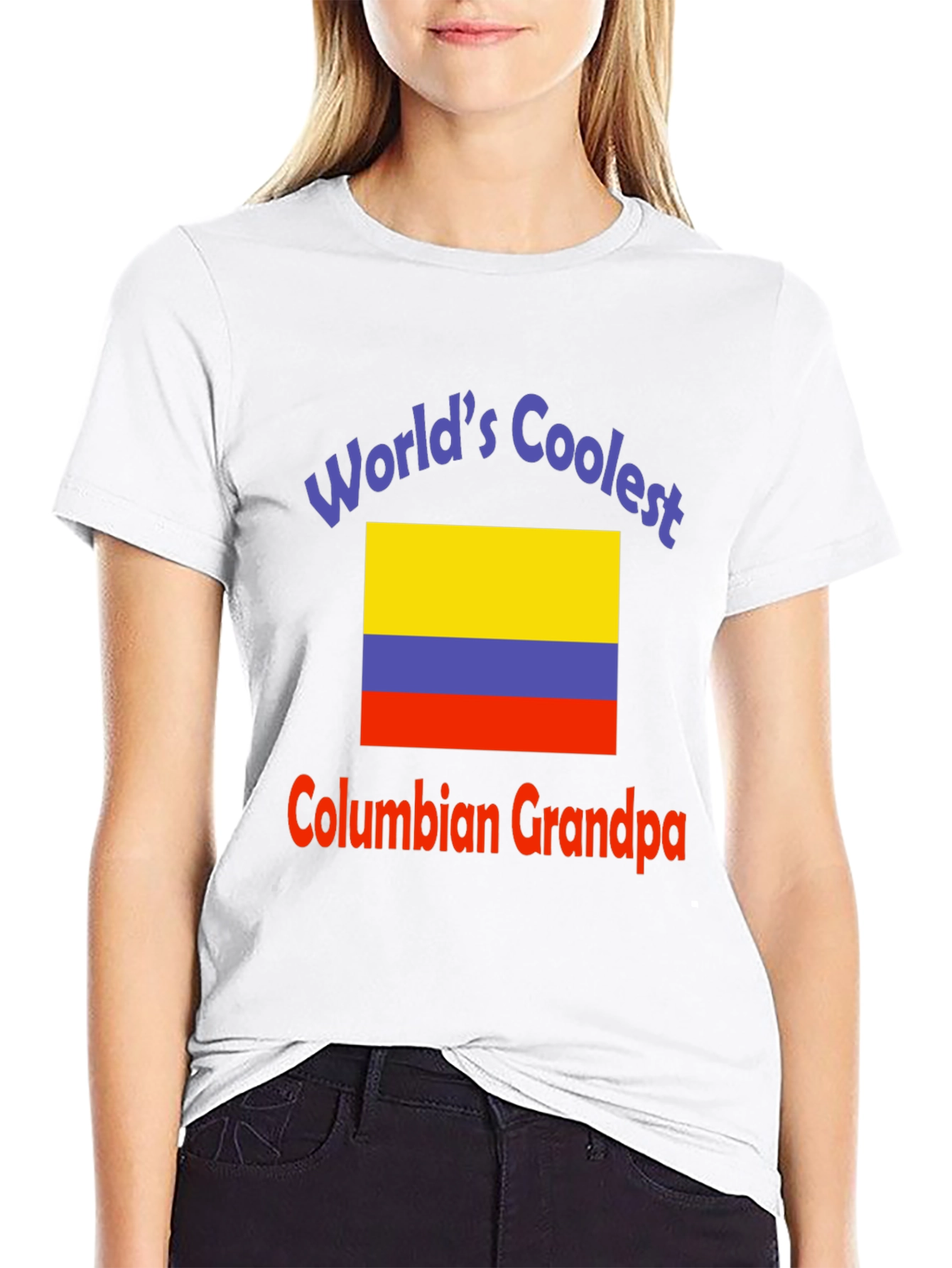 Worlds Coolest Colombian Grandpa Black T-Shirt