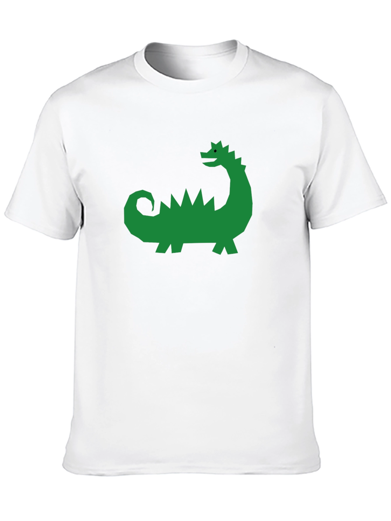 Geometric Green Dinosaur Graphic Tee