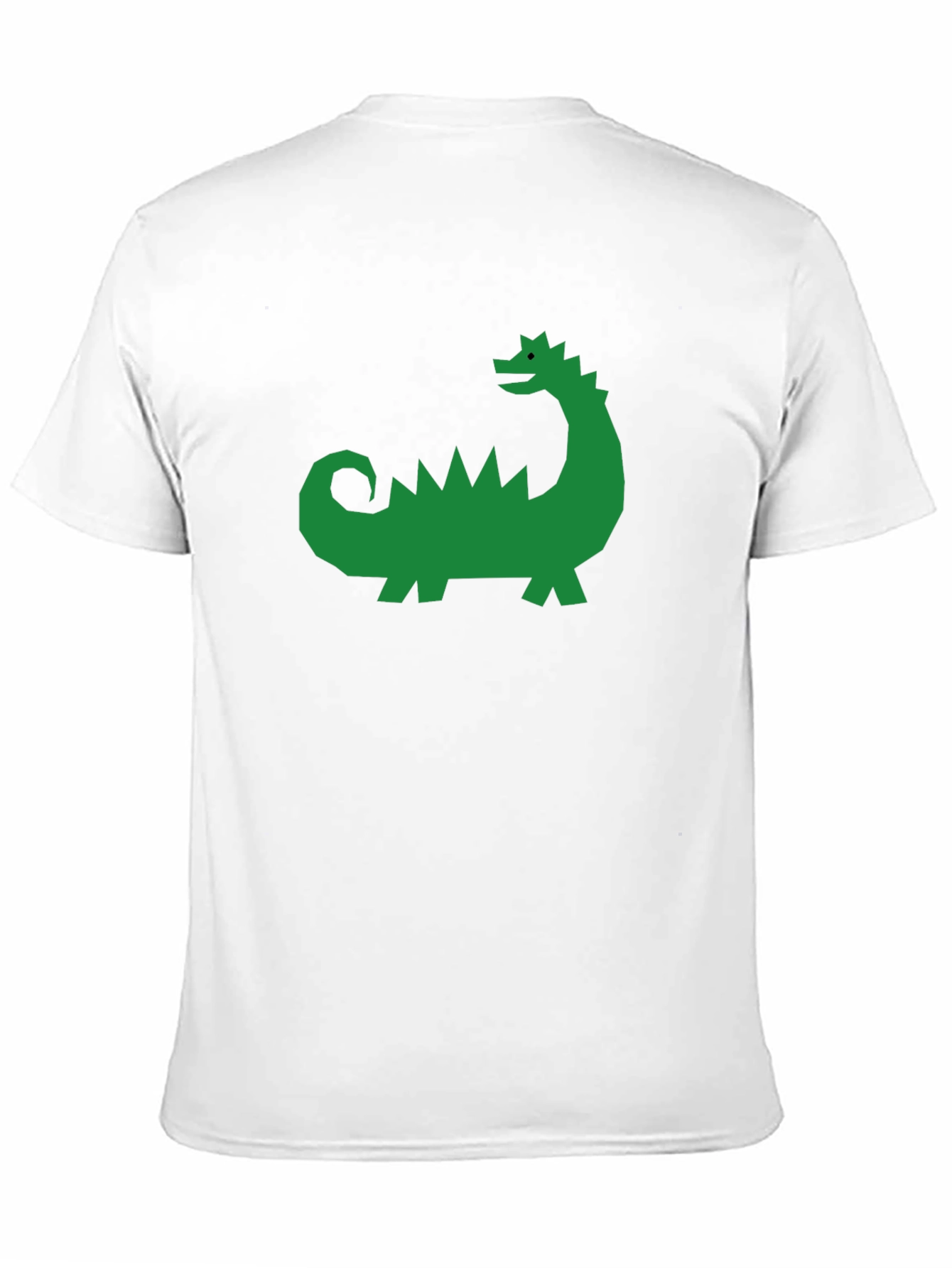Geometric Green Dinosaur Graphic Tee