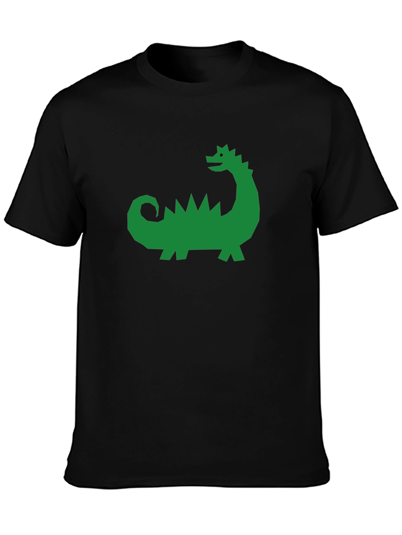 Geometric Green Dinosaur Graphic Tee