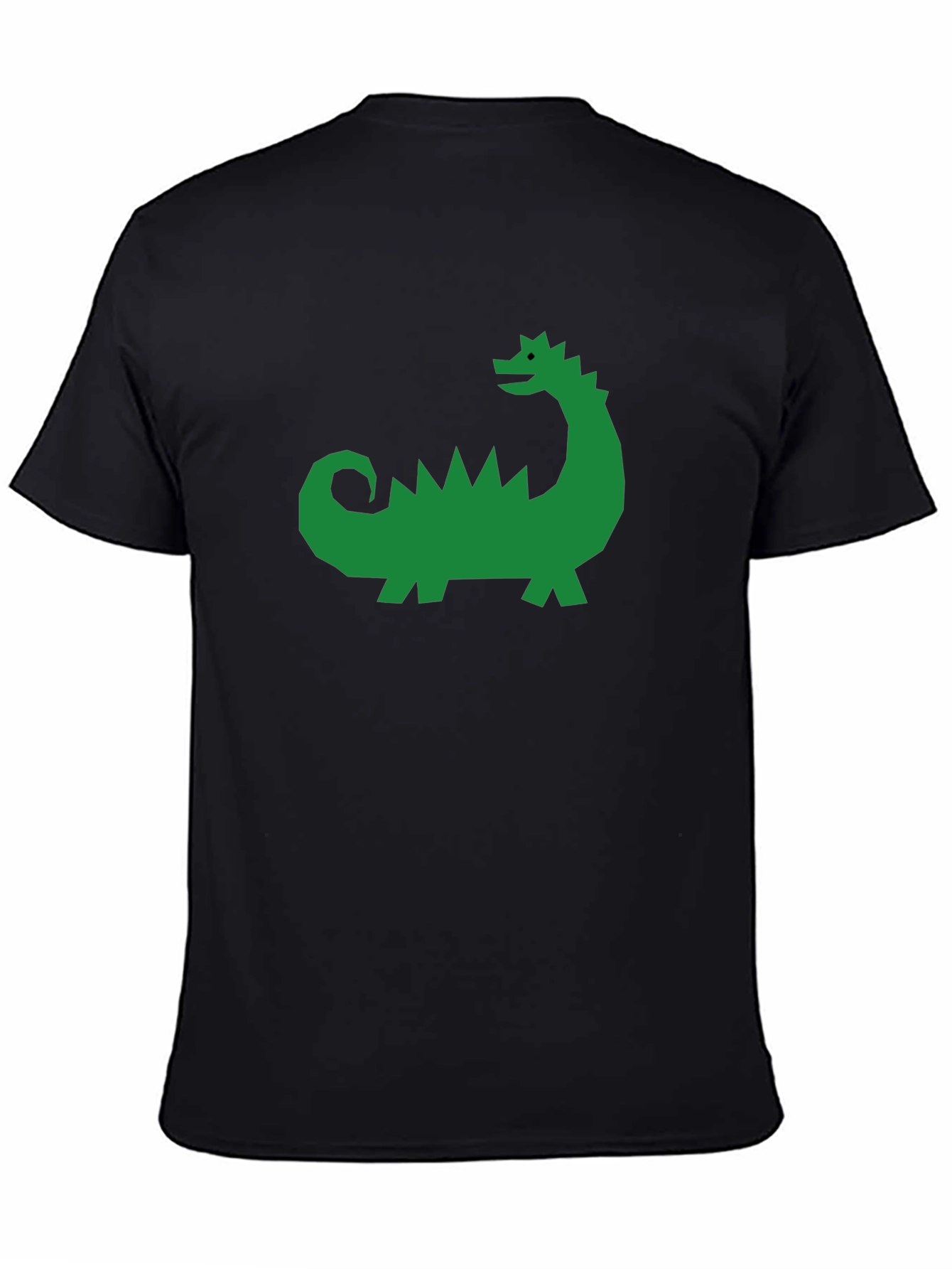 Geometric Green Dinosaur Graphic Tee