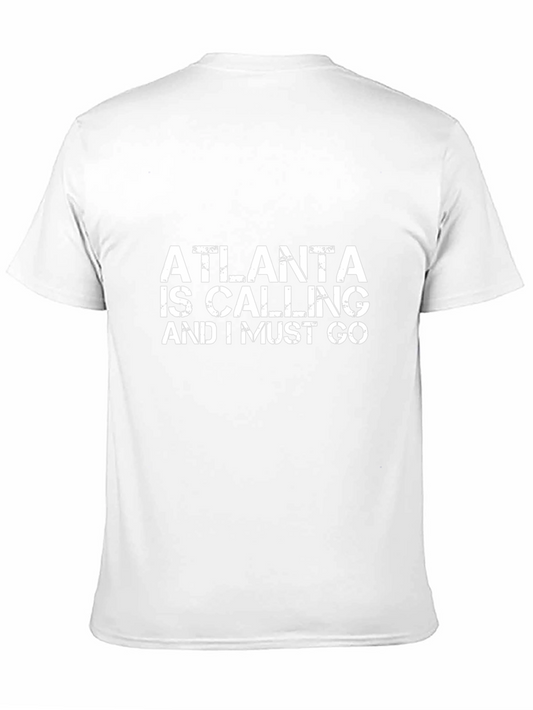 Atlanta Is Calling Mens Black Graphic Tee
