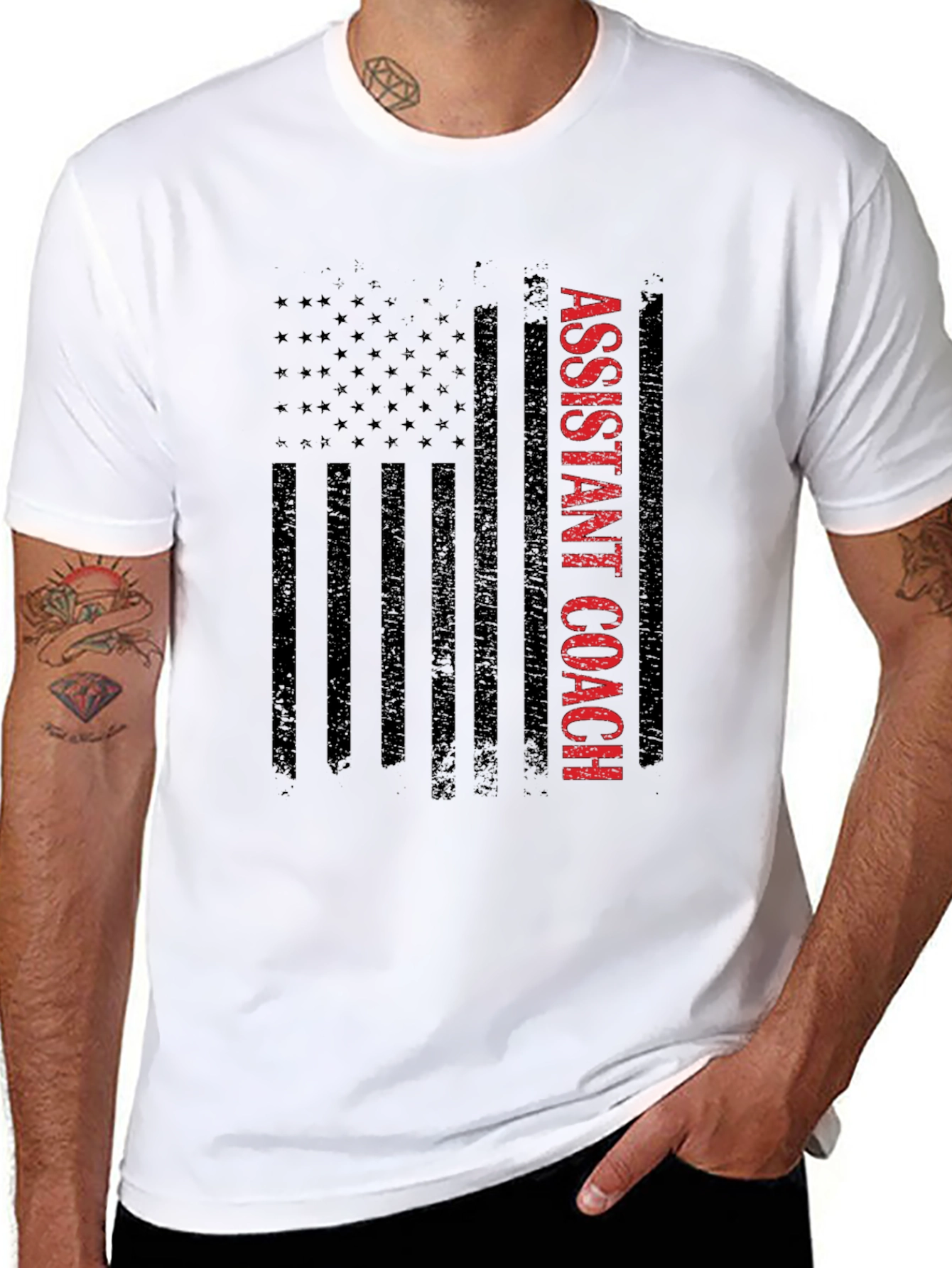 Assistant Coach US Flag Graphic Tee