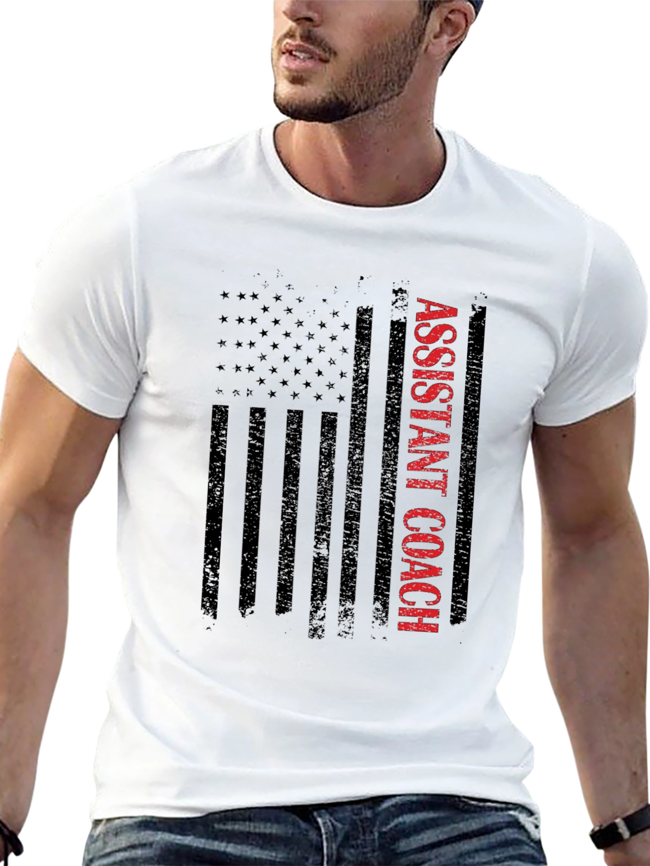 Assistant Coach US Flag Graphic Tee