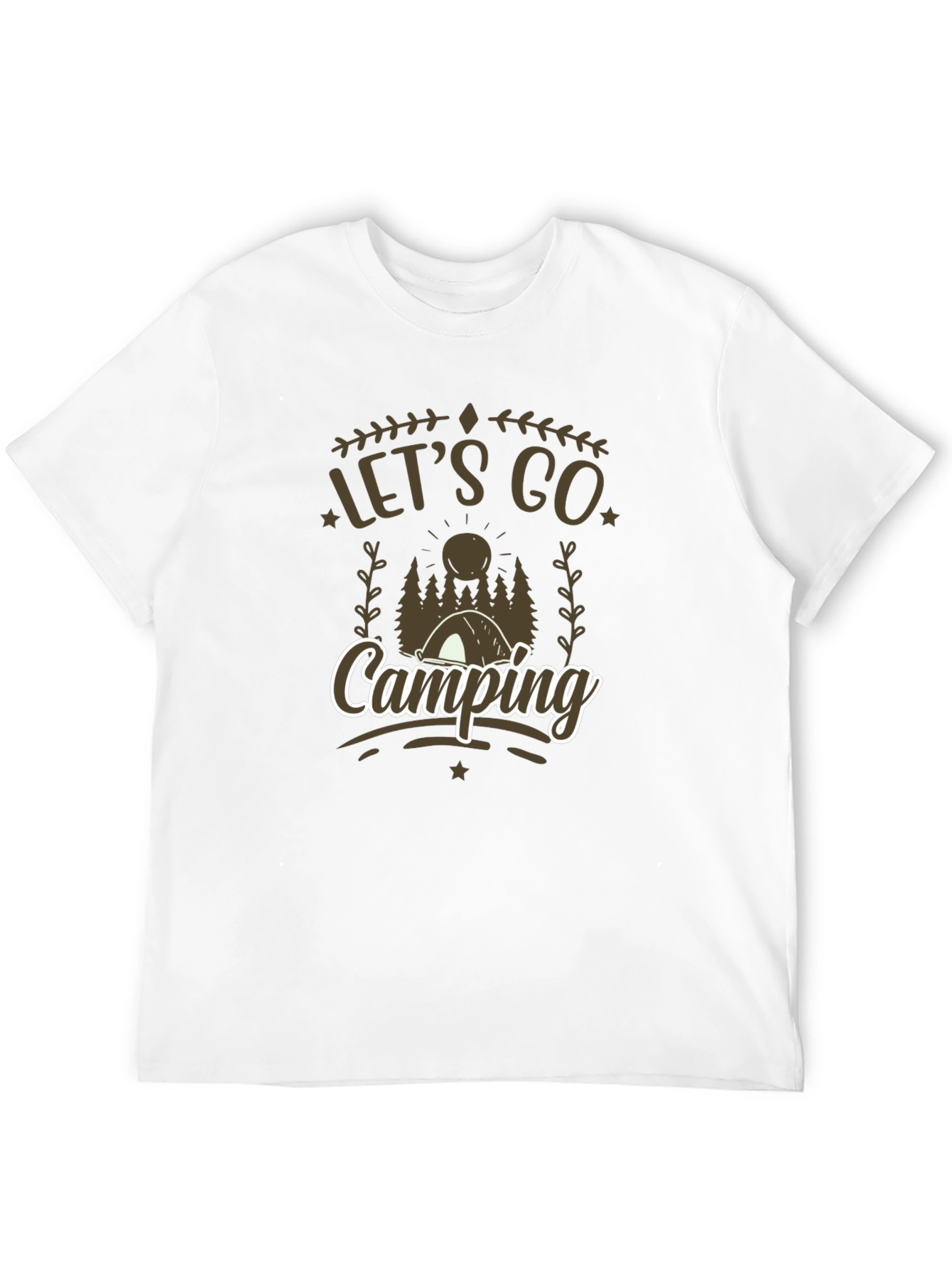 Lets Go Camping Black Graphic Tee