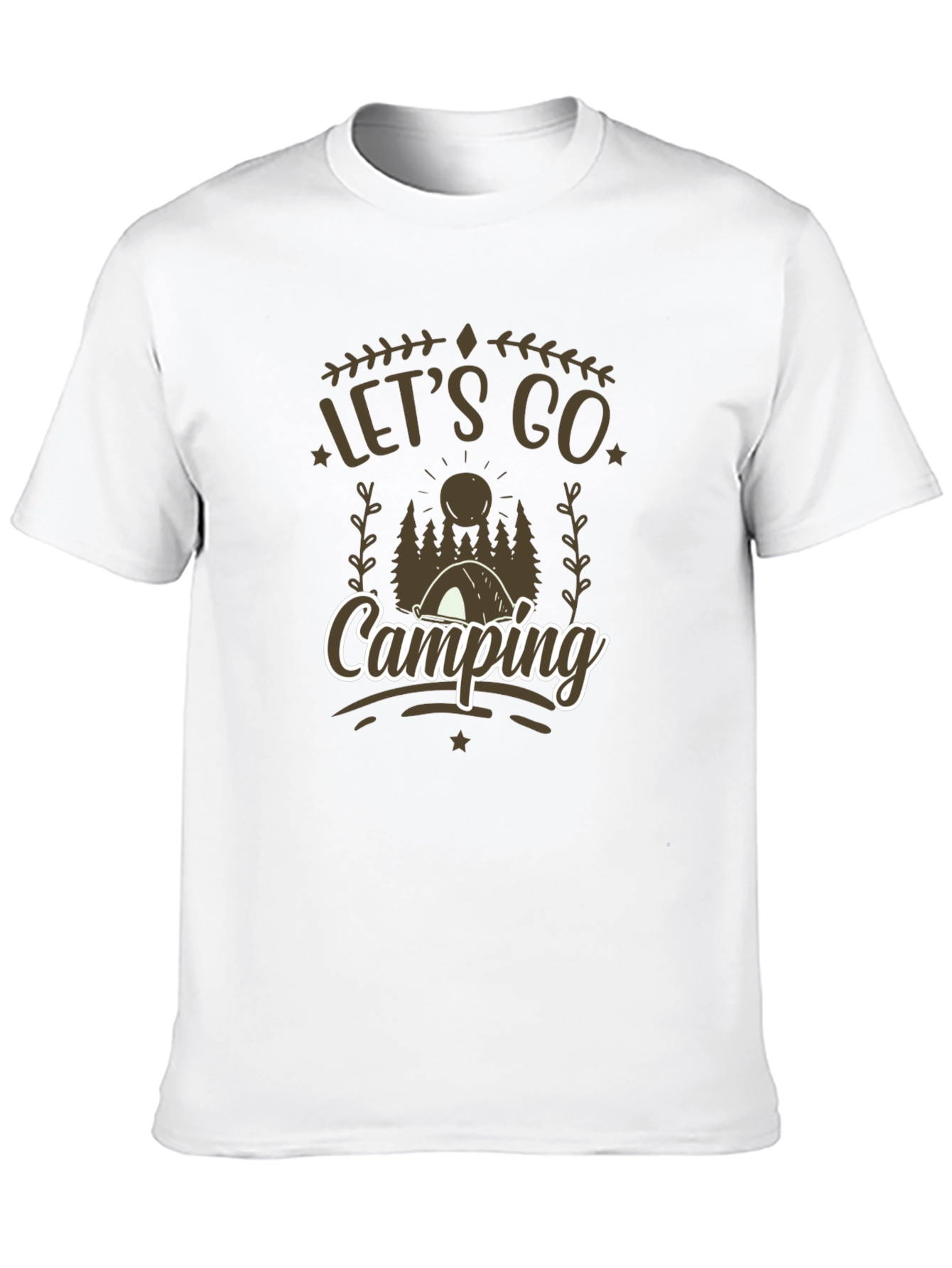 Lets Go Camping Black Graphic Tee