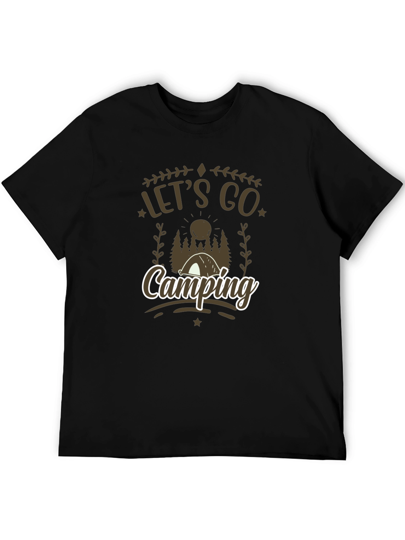 Lets Go Camping Black Graphic Tee
