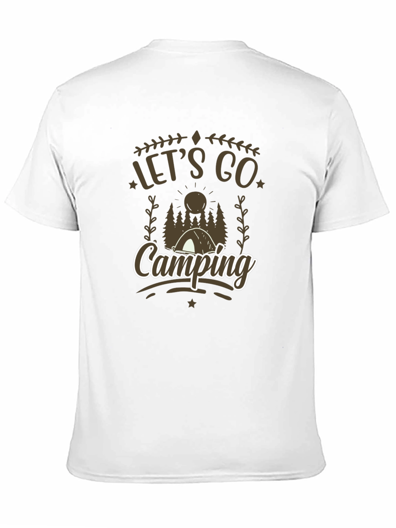 Lets Go Camping Black Graphic Tee