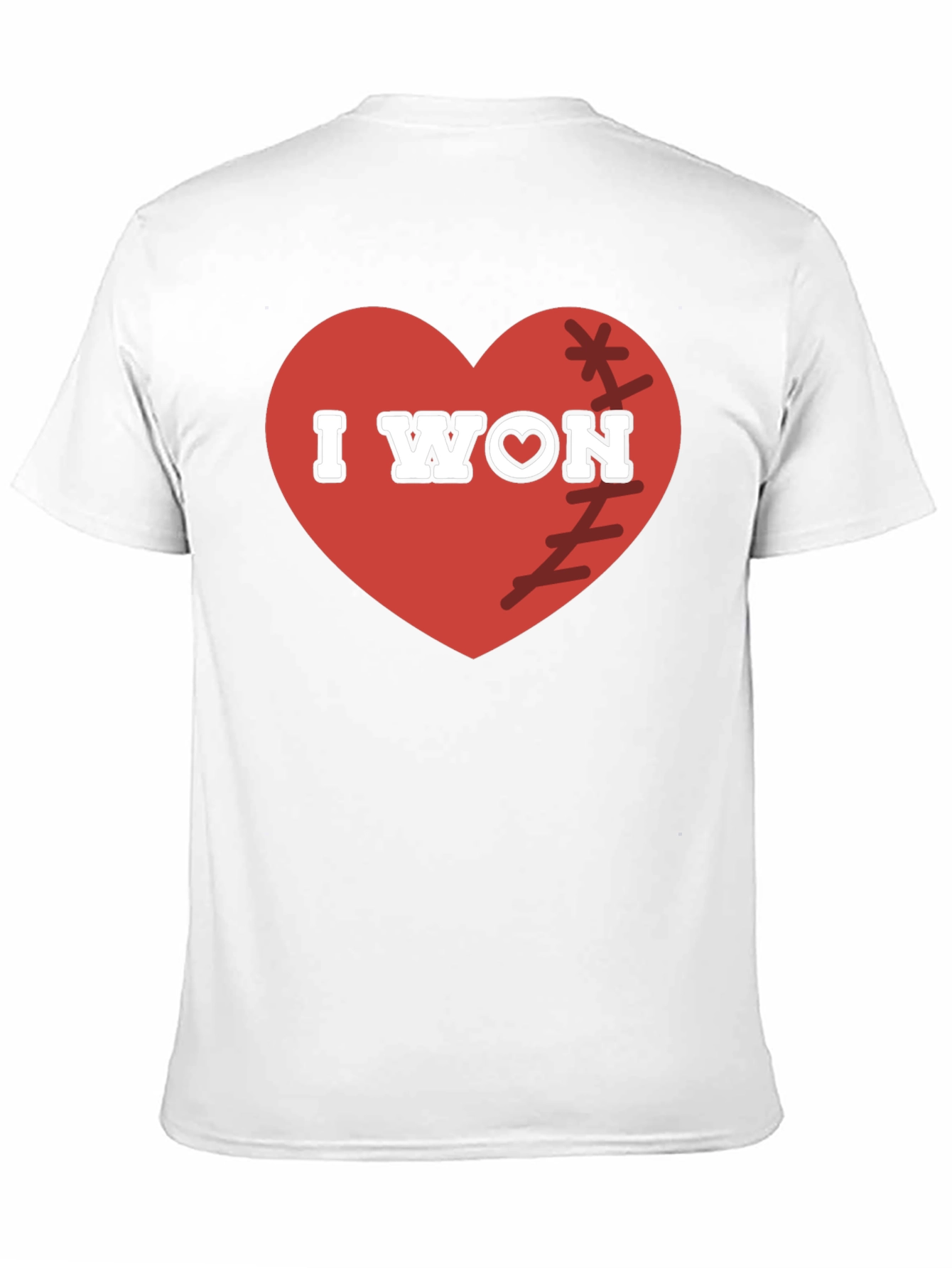 I WON Heart Baseball T-Shirt