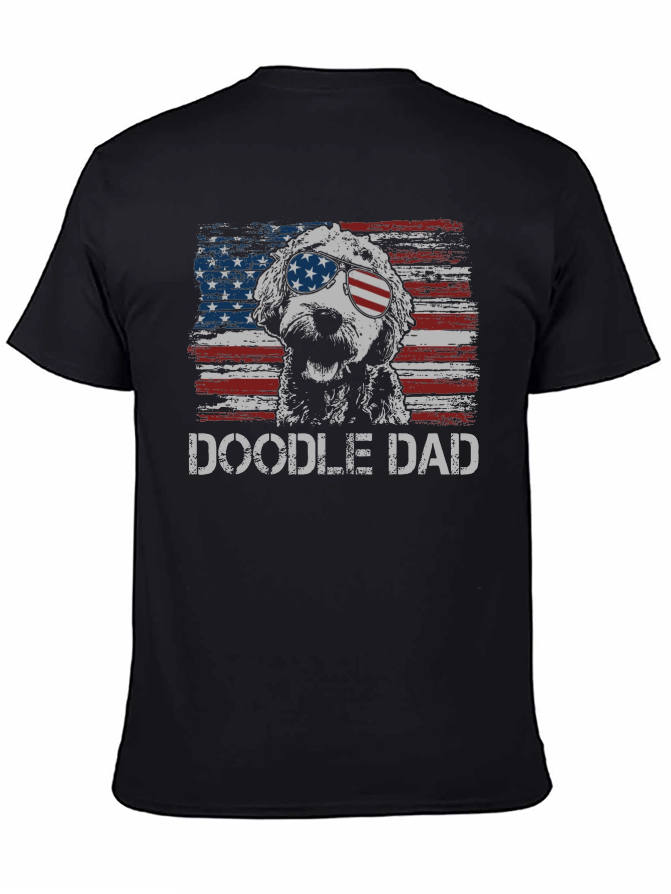 Doodle Dad USA Flag T-Shirt