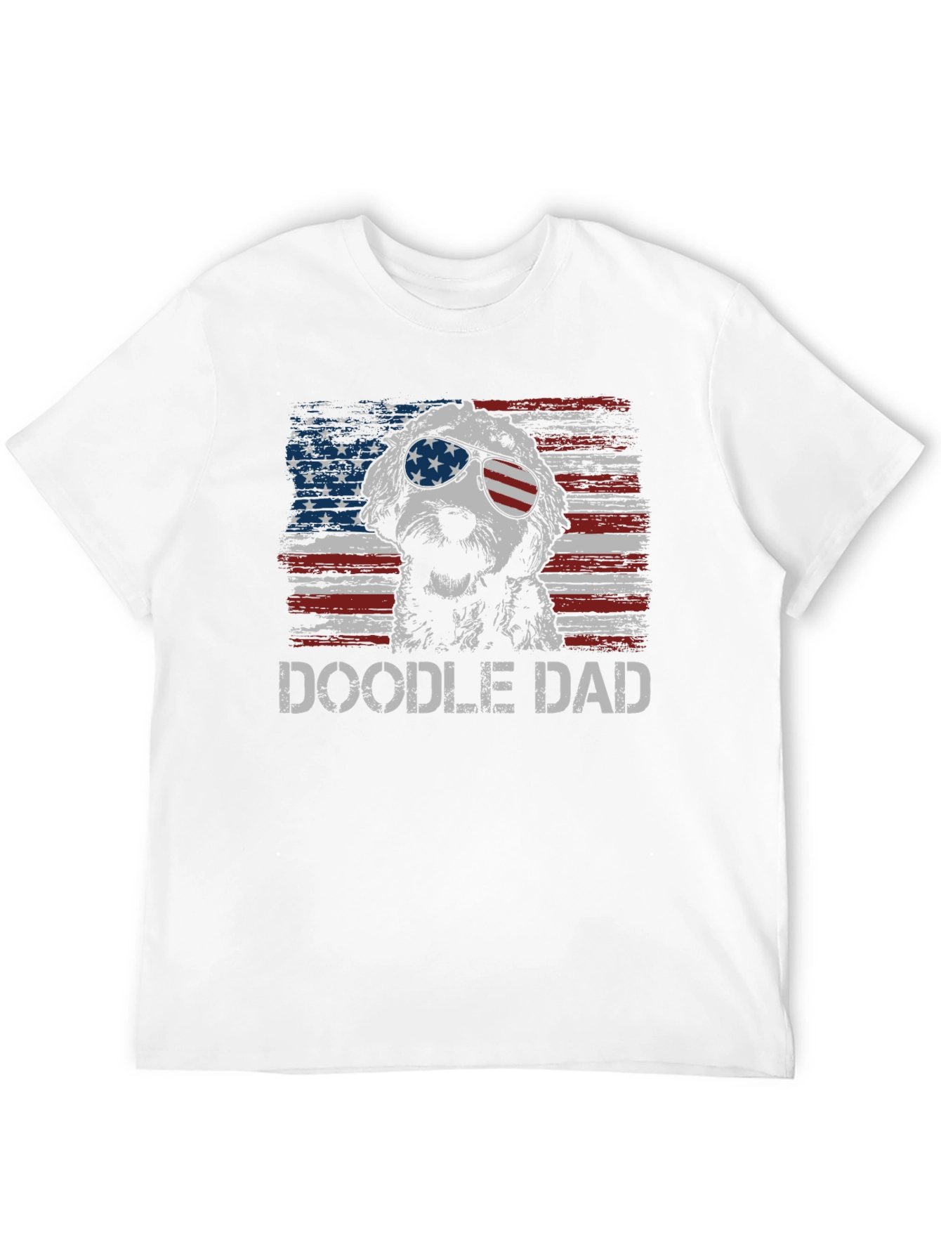 Doodle Dad USA Flag T-Shirt