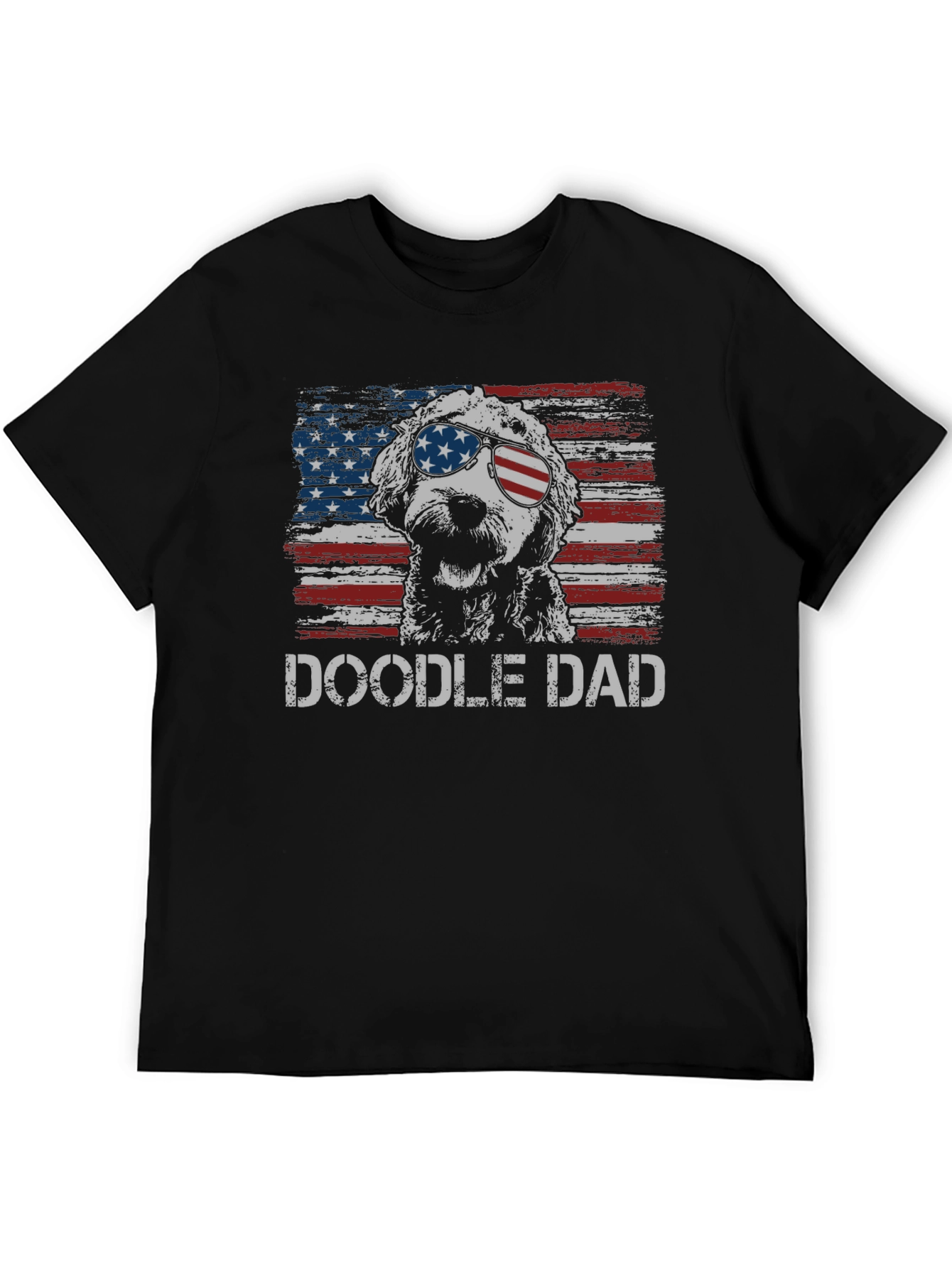 Doodle Dad USA Flag T-Shirt
