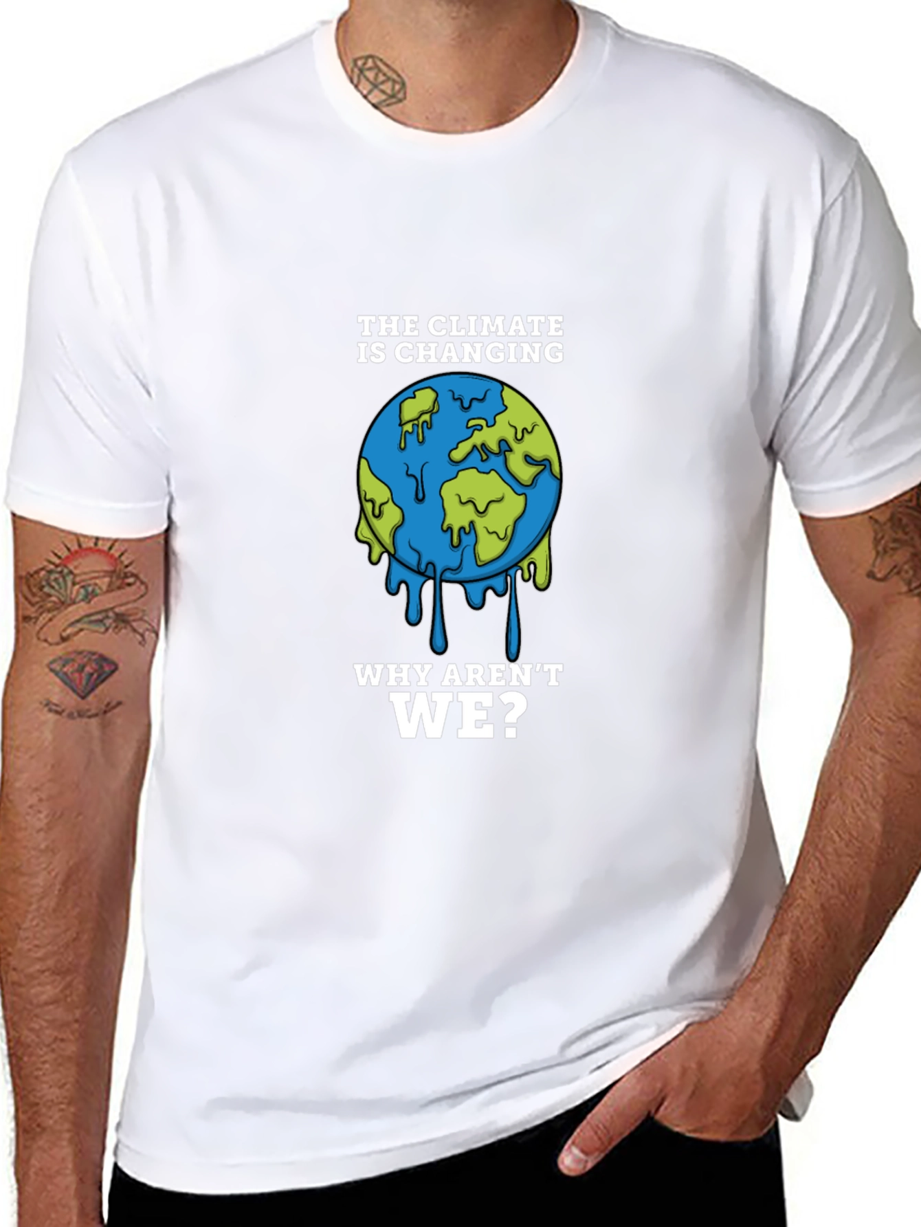 Climate Change Awareness T-Shirt - Earth Design