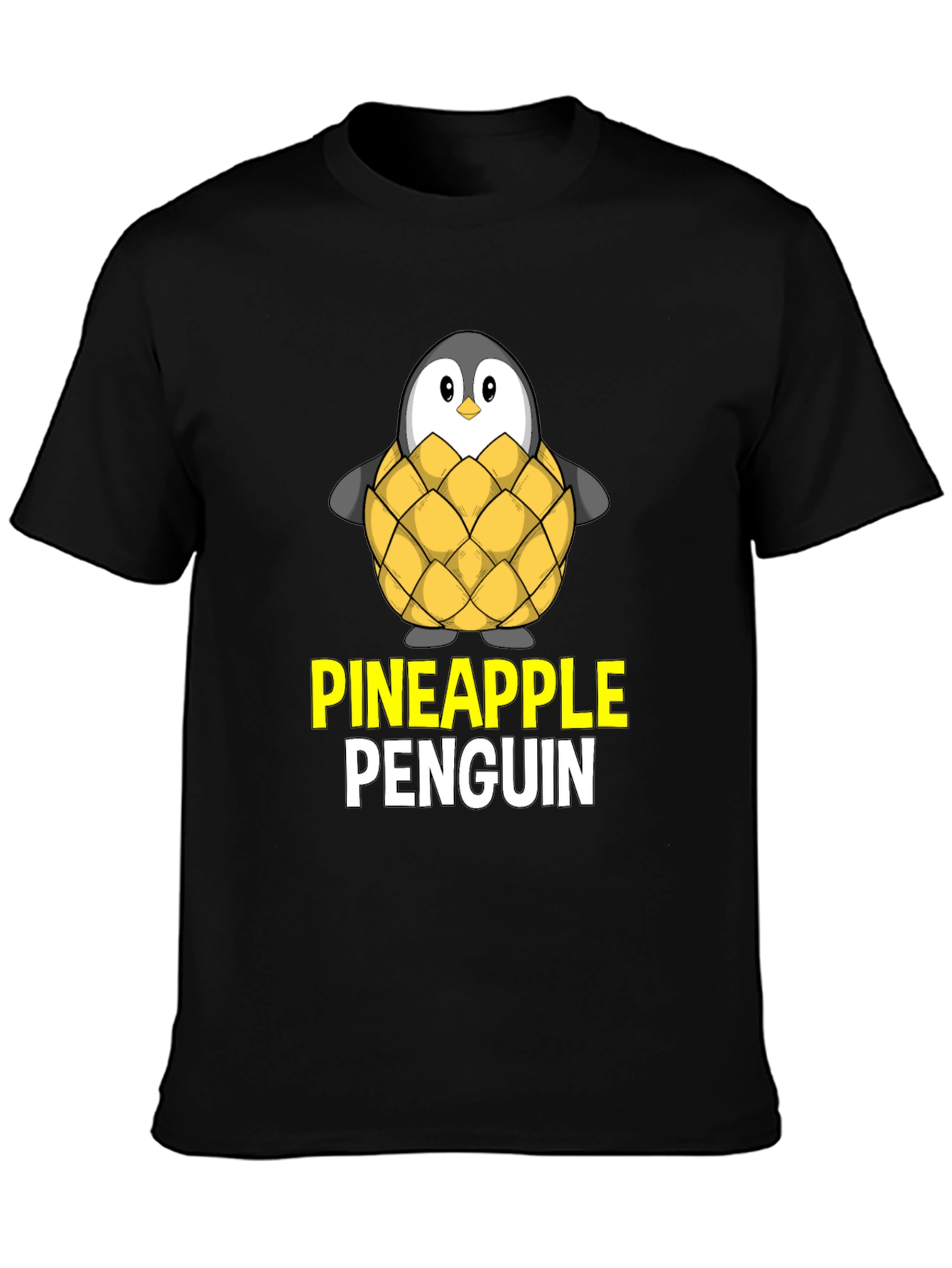 Pineapple Penguin Graphic T-Shirt - Unique Design