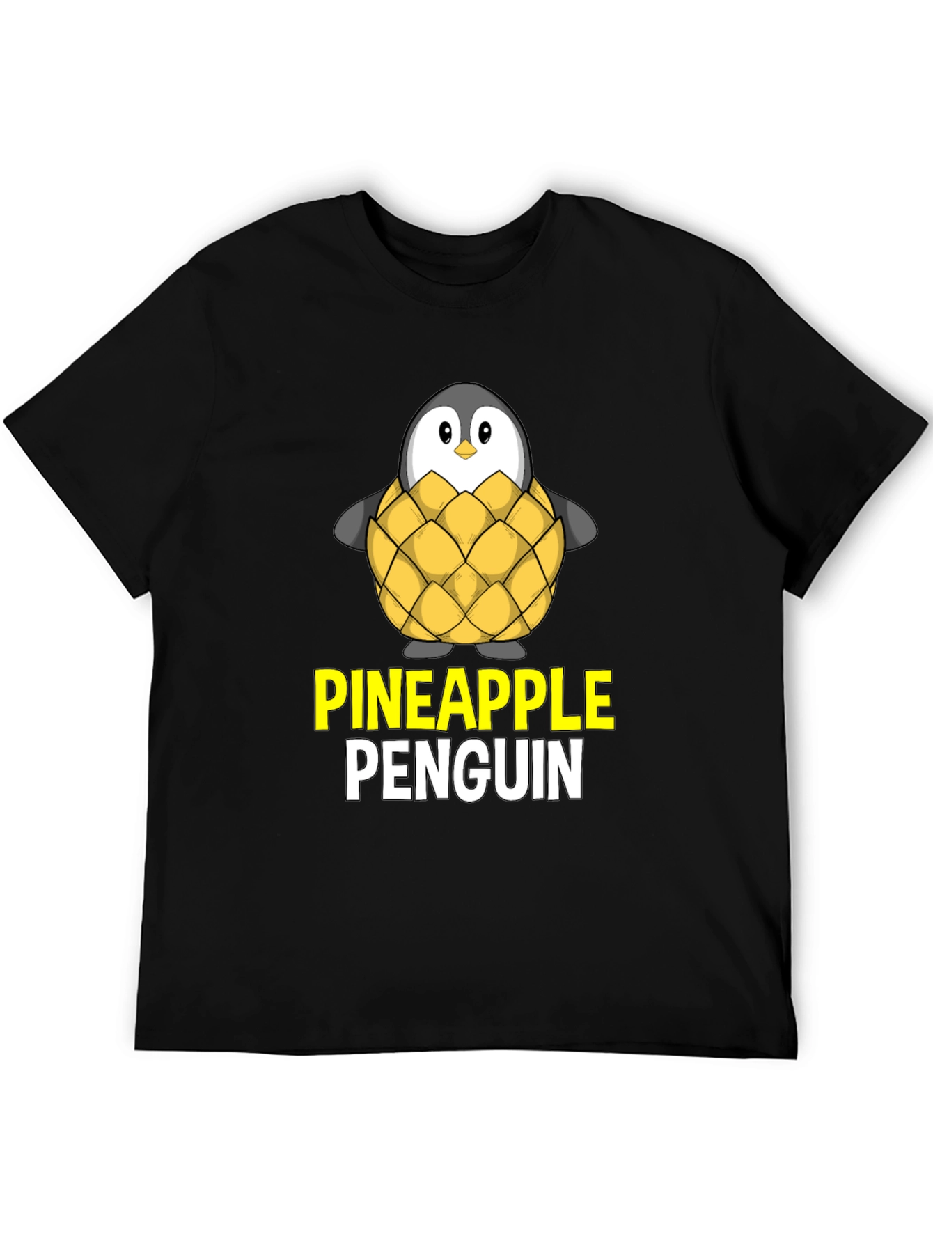 Pineapple Penguin Graphic T-Shirt - Unique Design