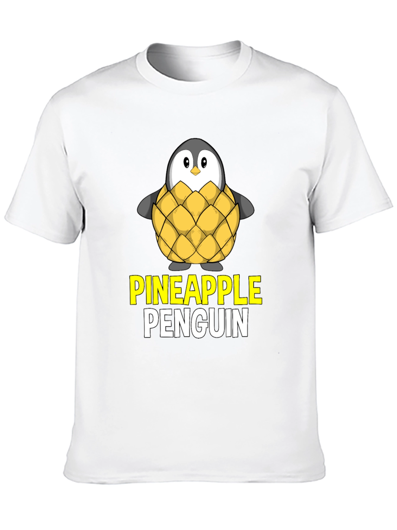 Pineapple Penguin Graphic T-Shirt - Unique Design
