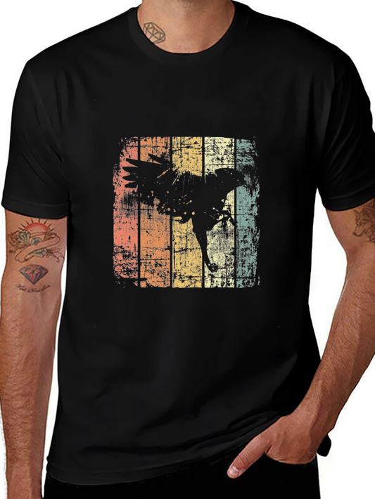 Retro Eagle Graphic Tee - Mens Black T-Shirt