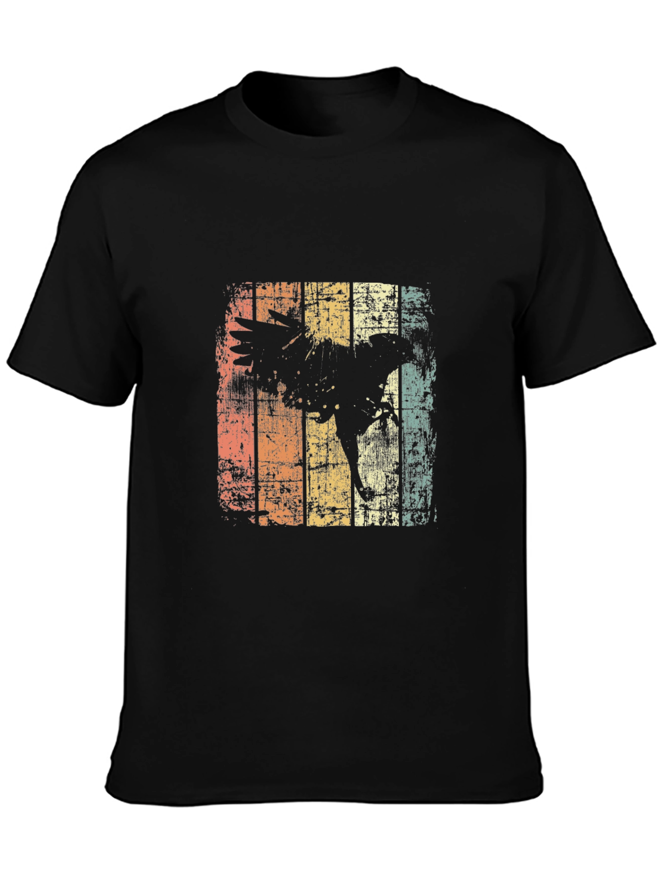 Retro Eagle Graphic Tee - Mens Black T-Shirt