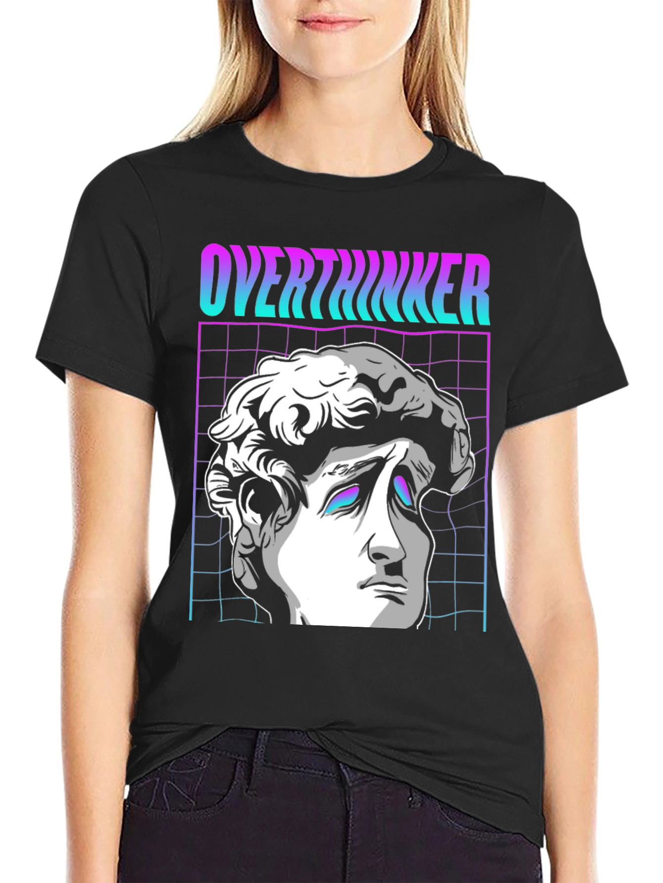 Overthinker Vaporwave T-Shirt - Aesthetic Design