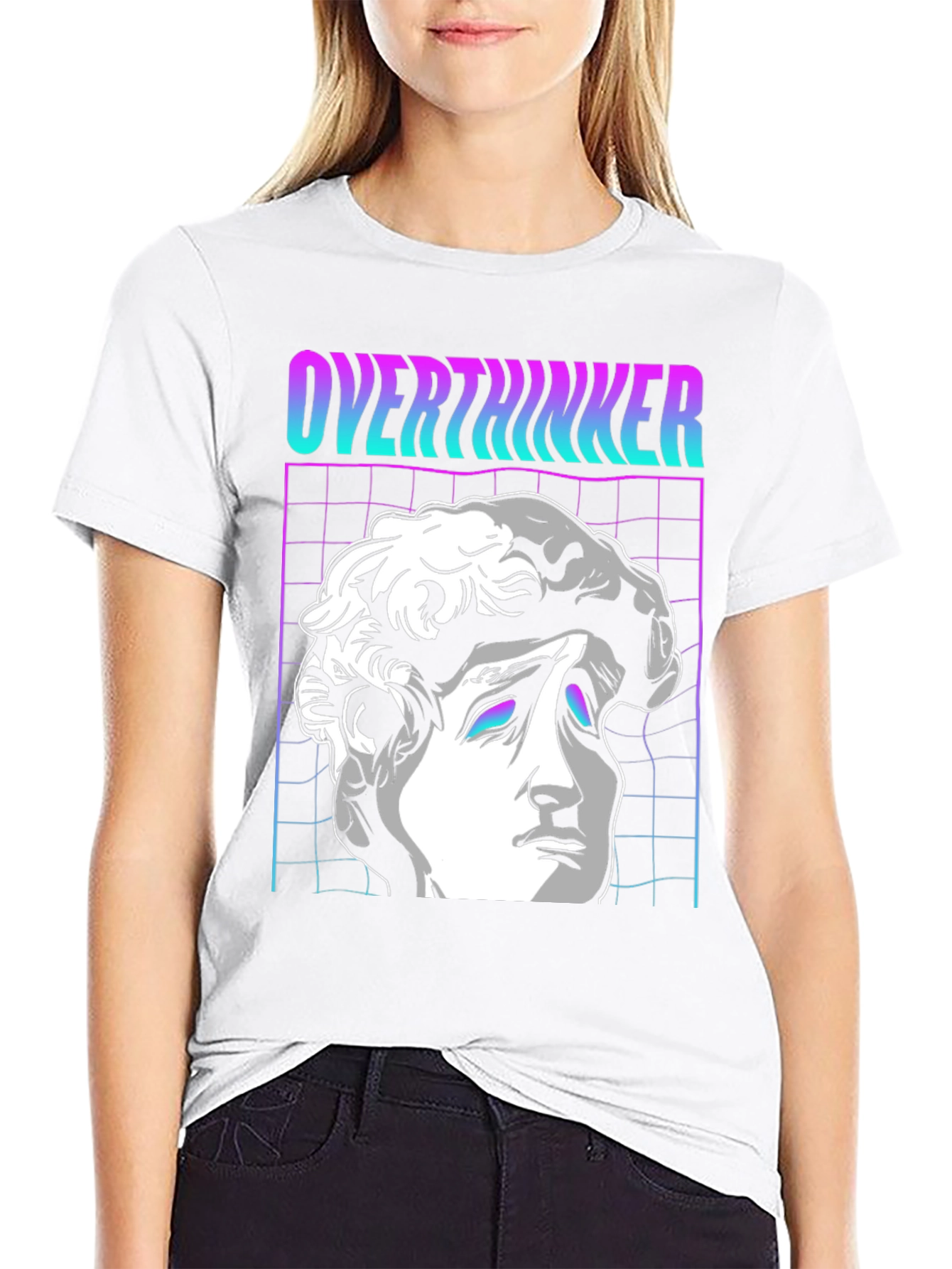 Overthinker Vaporwave T-Shirt - Aesthetic Design