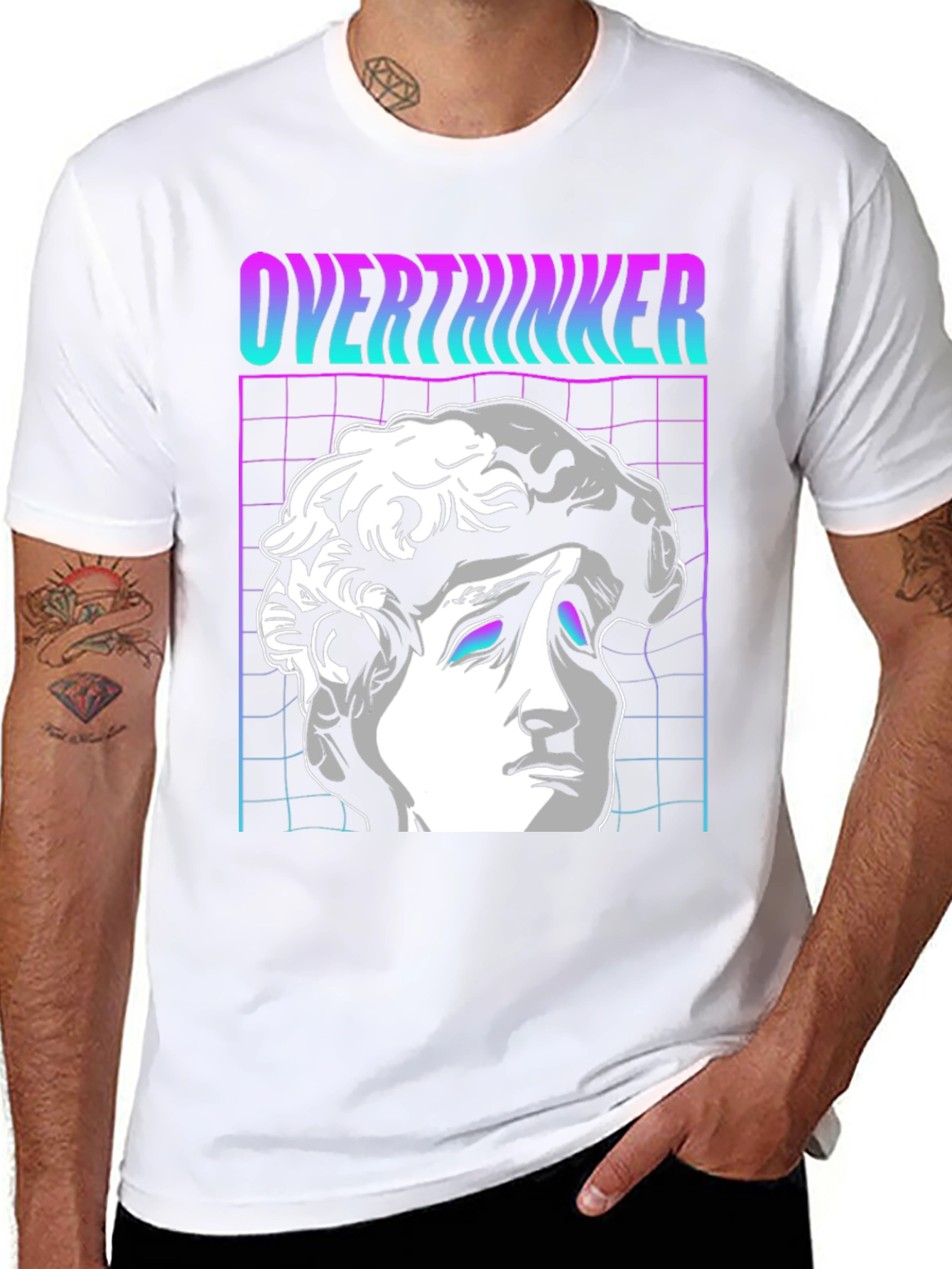 Overthinker Vaporwave T-Shirt - Aesthetic Design