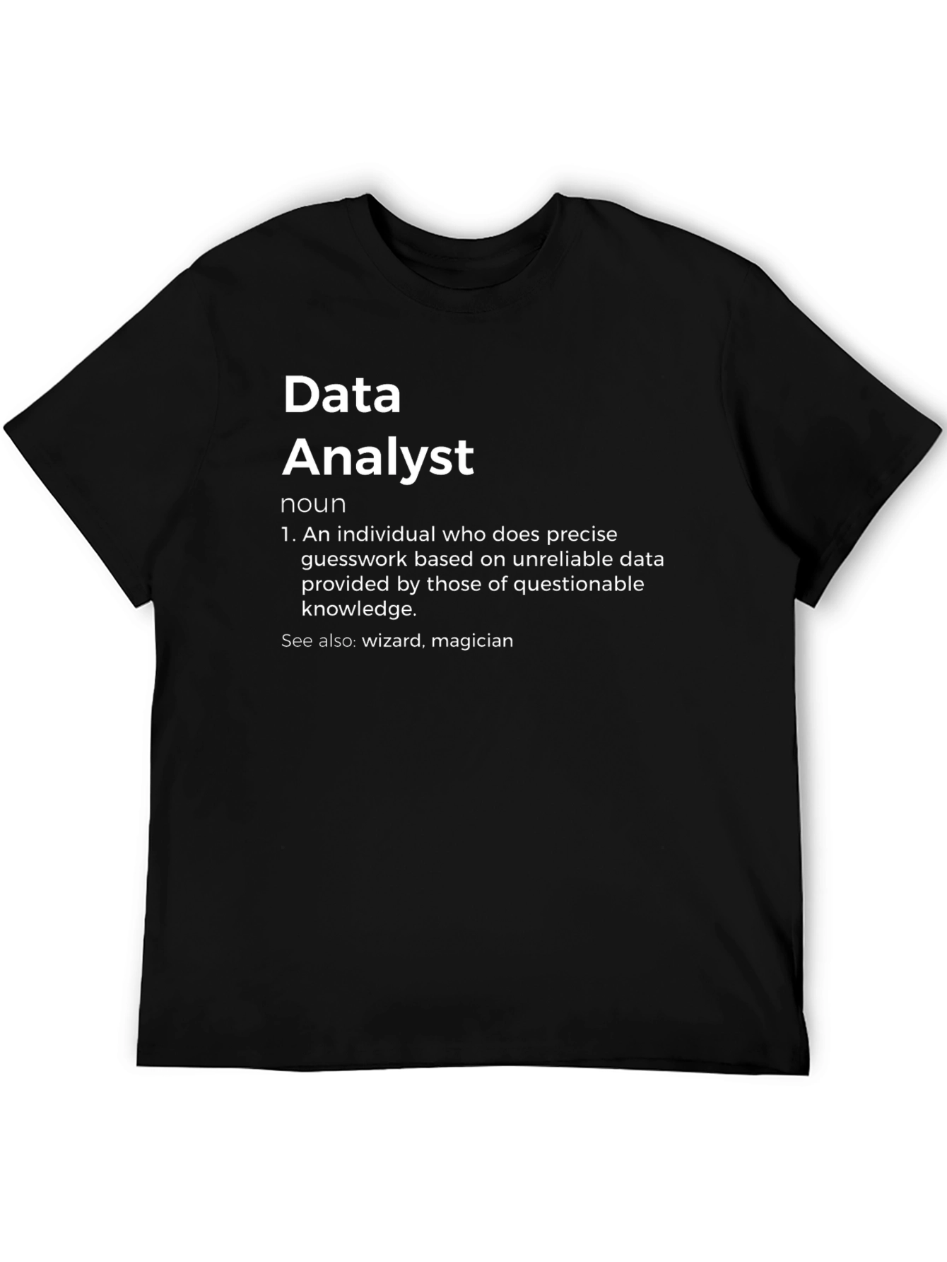 Data Analyst Definition Graphic Tee - Black