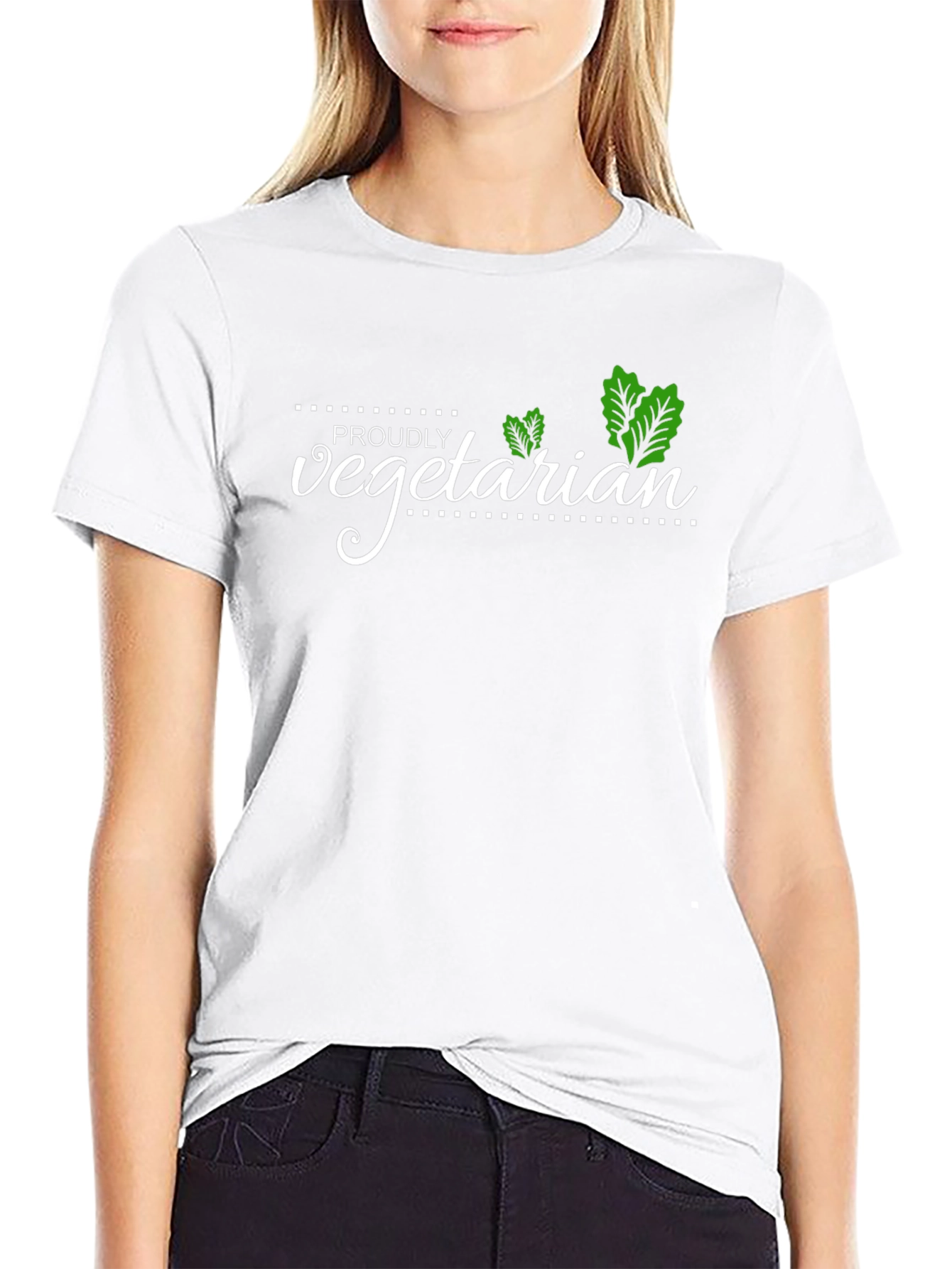 Proudly Vegetarian Black T-Shirt