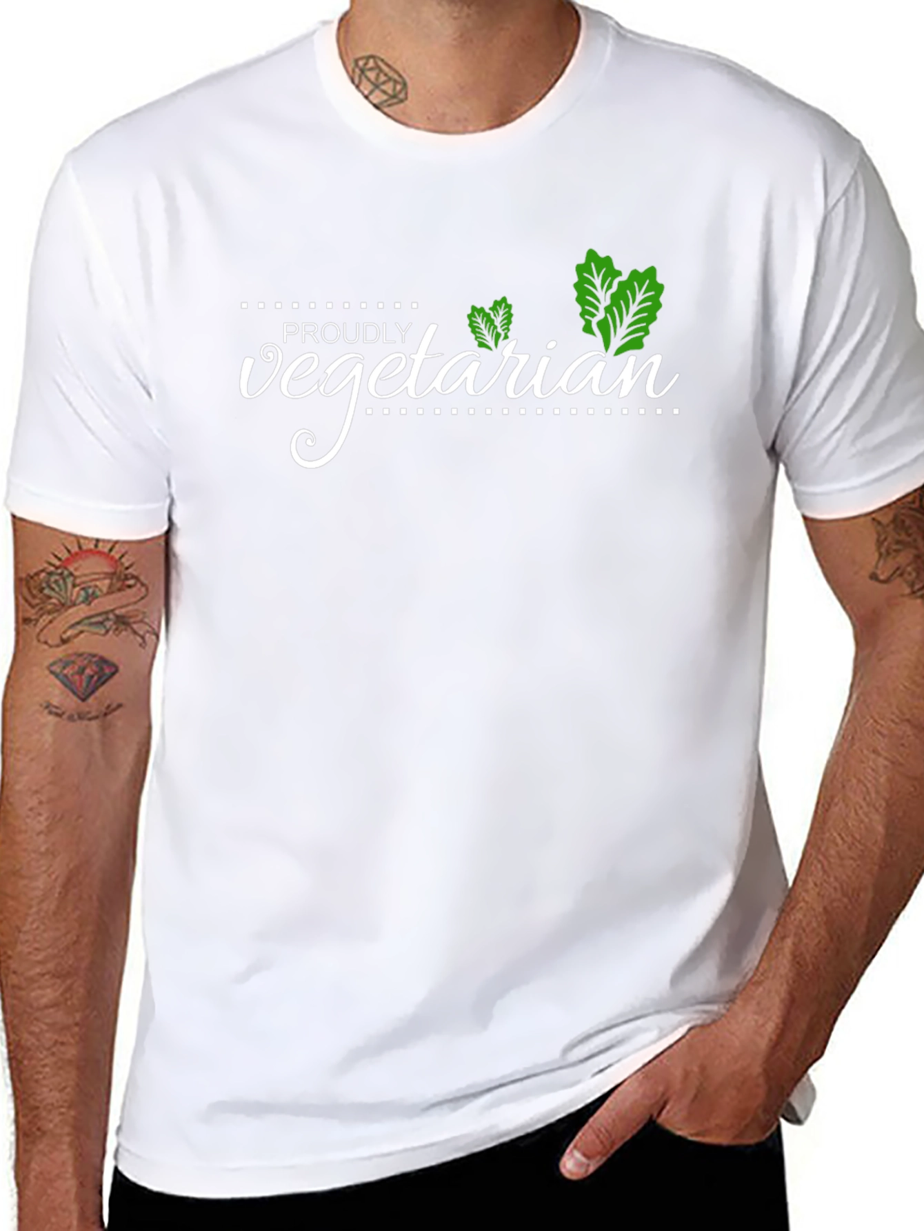 Proudly Vegetarian Black T-Shirt