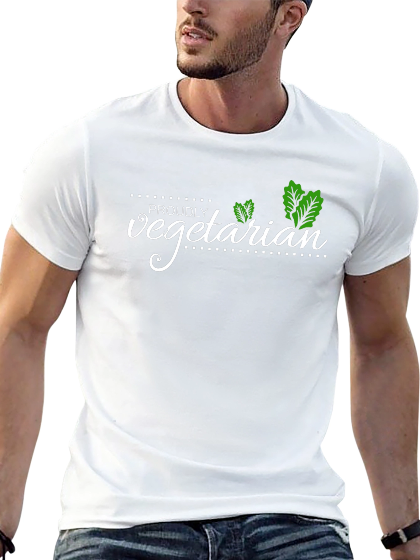 Proudly Vegetarian Black T-Shirt