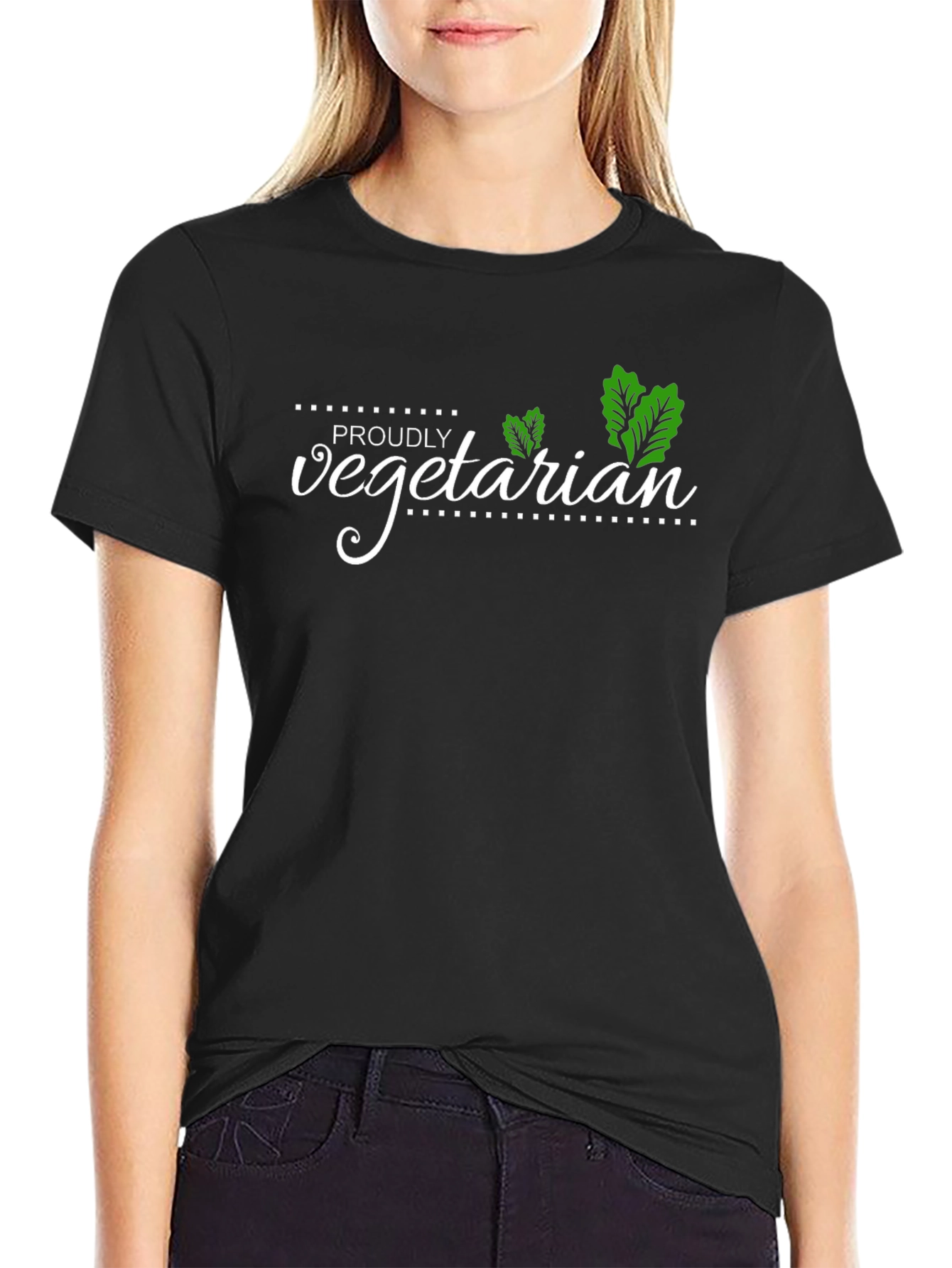 Proudly Vegetarian Black T-Shirt