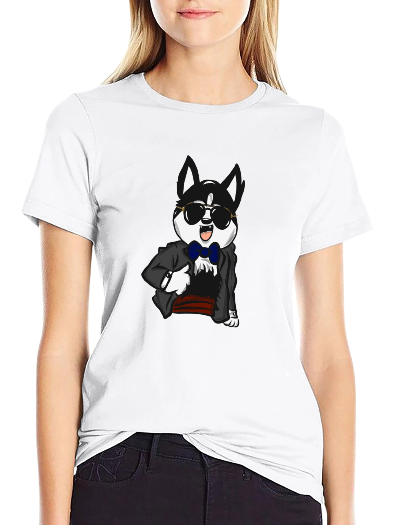 Dog in Suit Graphic T-Shirt