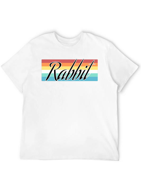 Rabbit Retro Graphic T-Shirt - Black