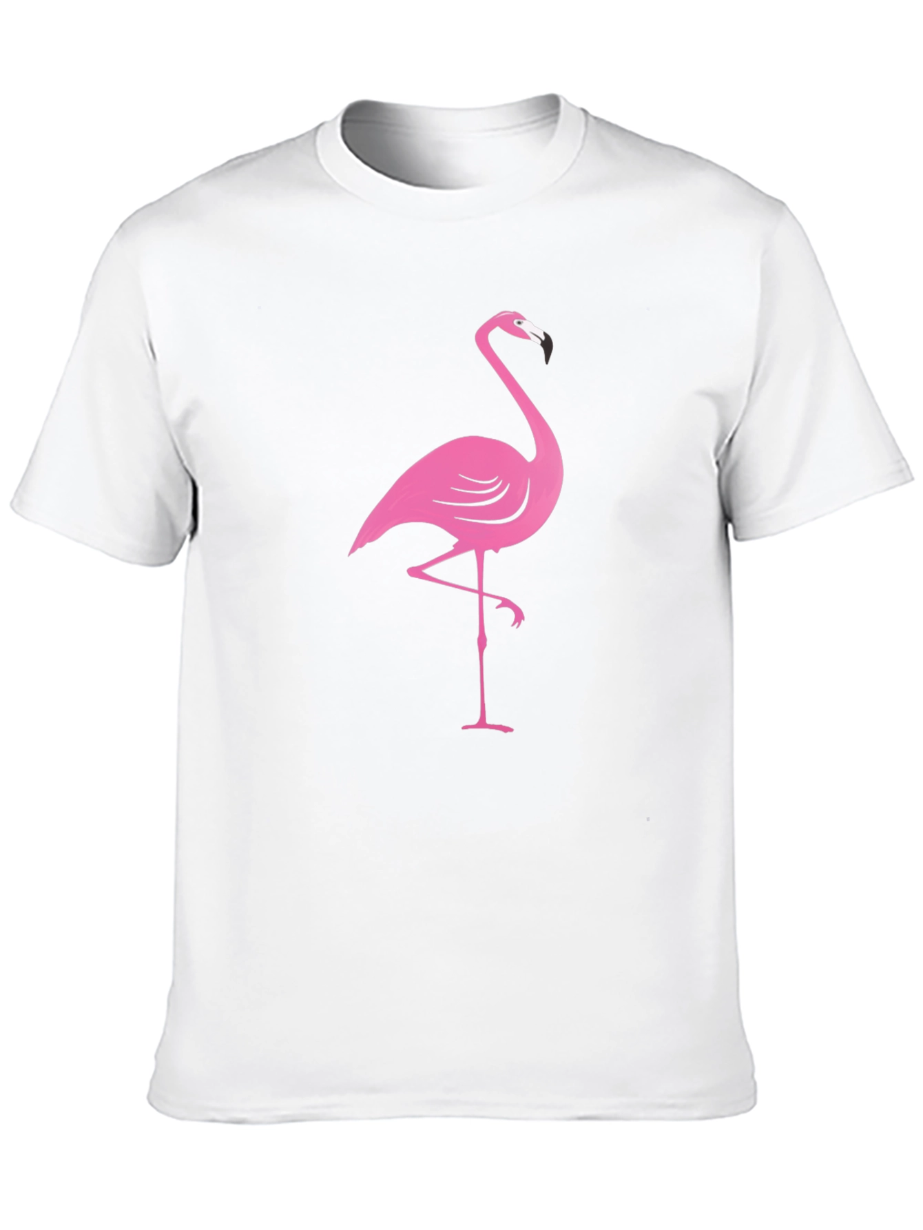 Pink Flamingo Black T-Shirt