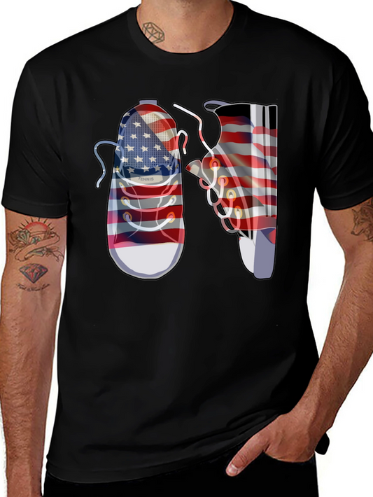 American Flag Sneaker Graphic T-Shirt