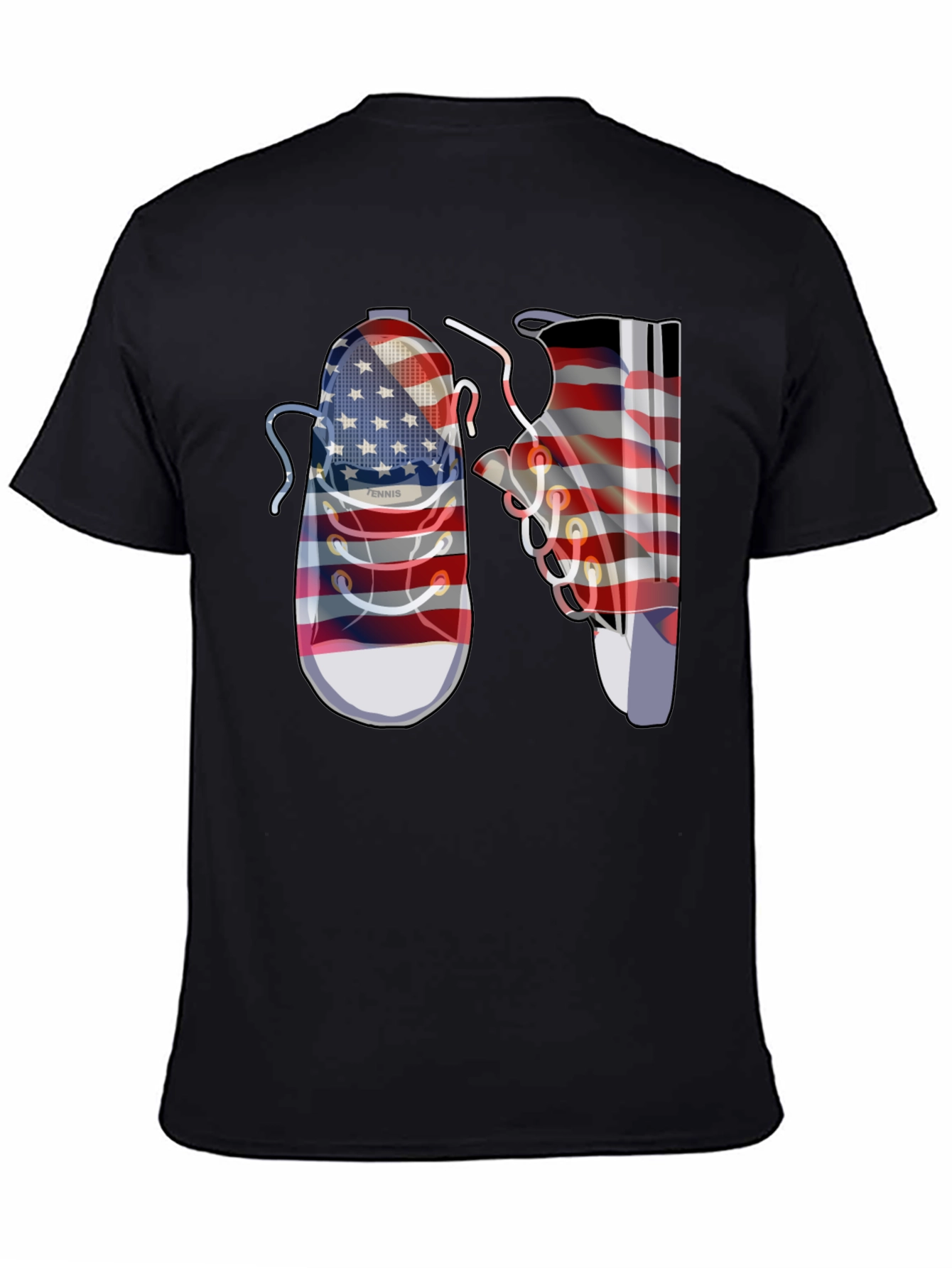 American Flag Sneaker Graphic T-Shirt
