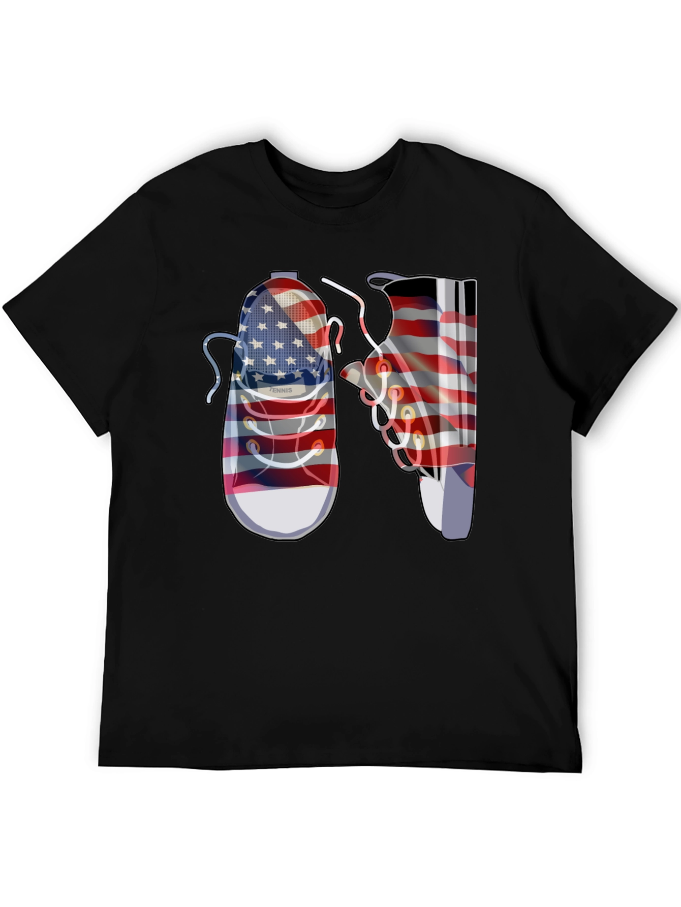 American Flag Sneaker Graphic T-Shirt
