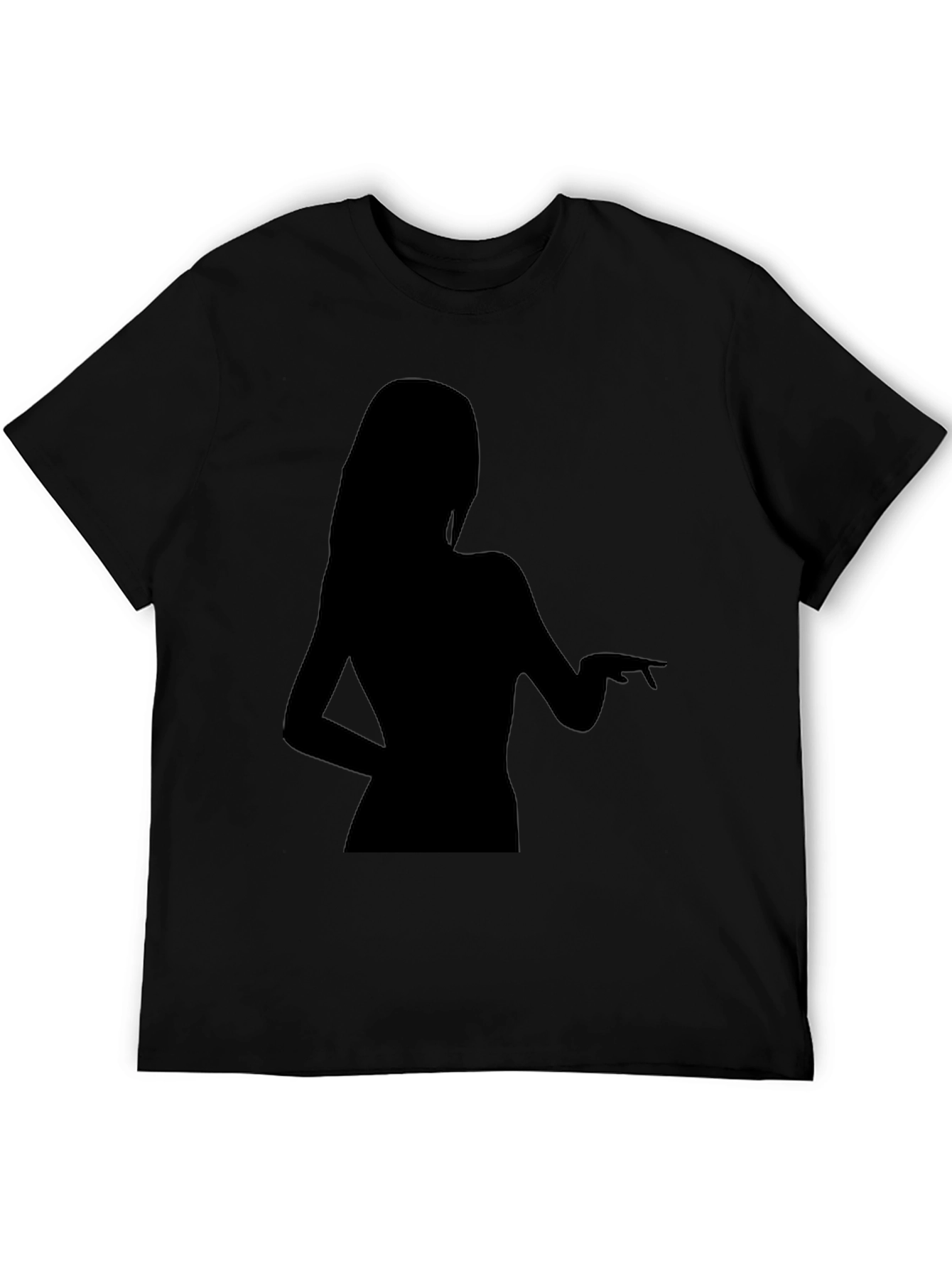 Silhouette Woman Graphic Black T-Shirt