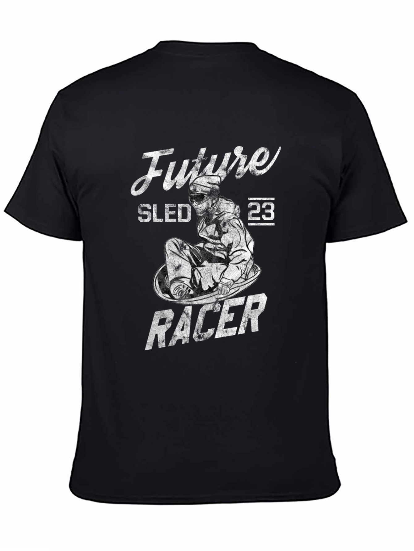 Future Sled Racer Graphic Tee - Black Cotton T-Shirt