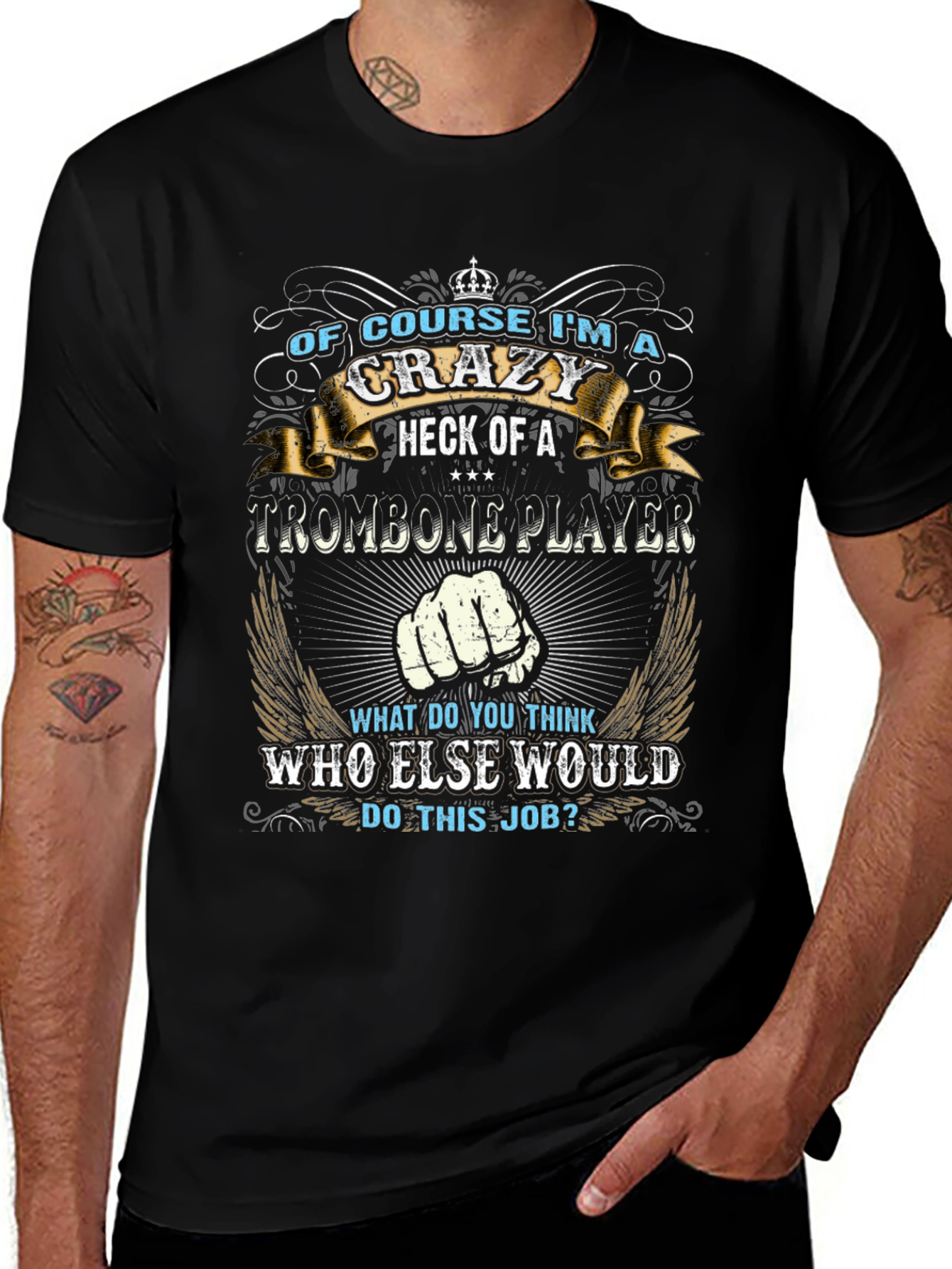 Crazy Trombone Player T-Shirt
