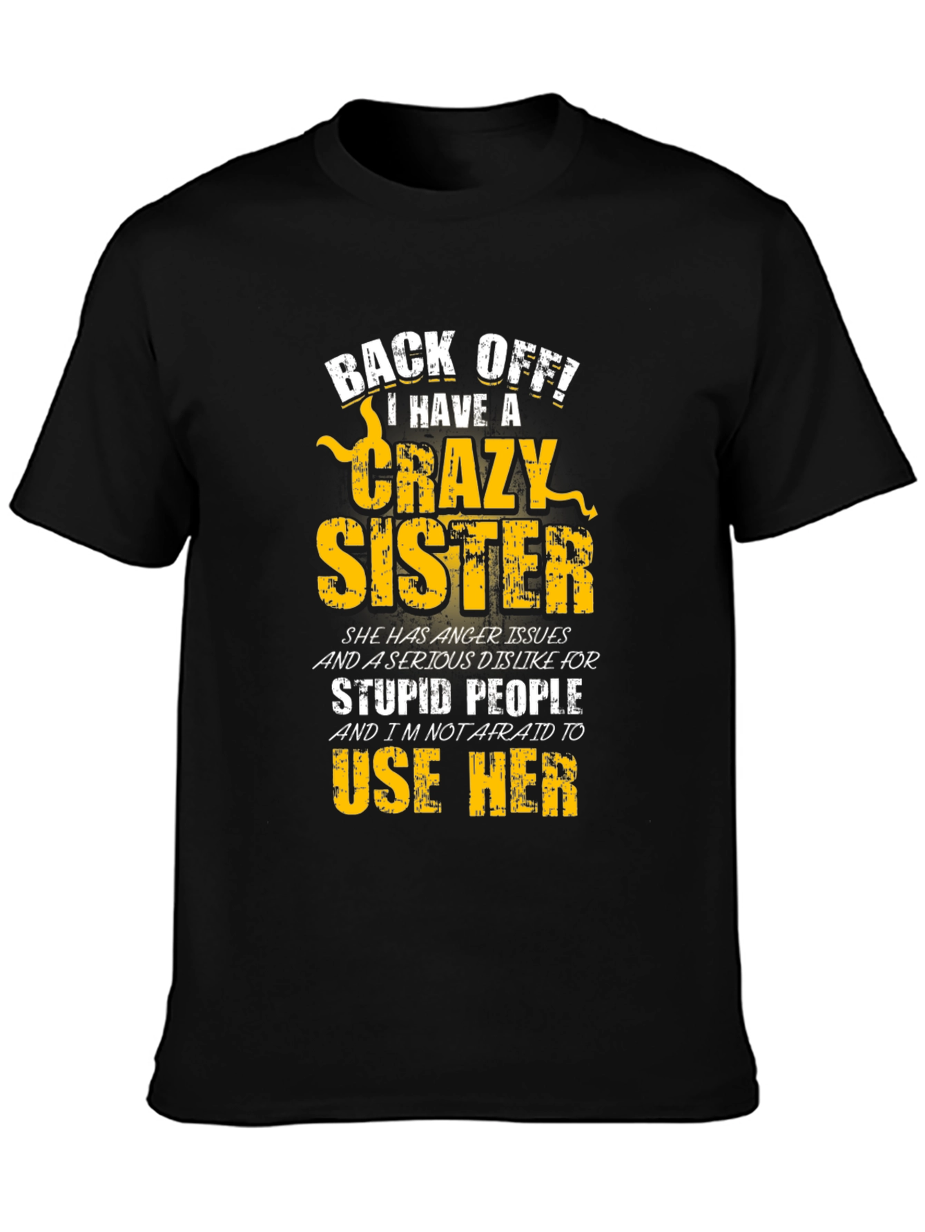 Crazy Sister Graphic Tee - Black T-Shirt