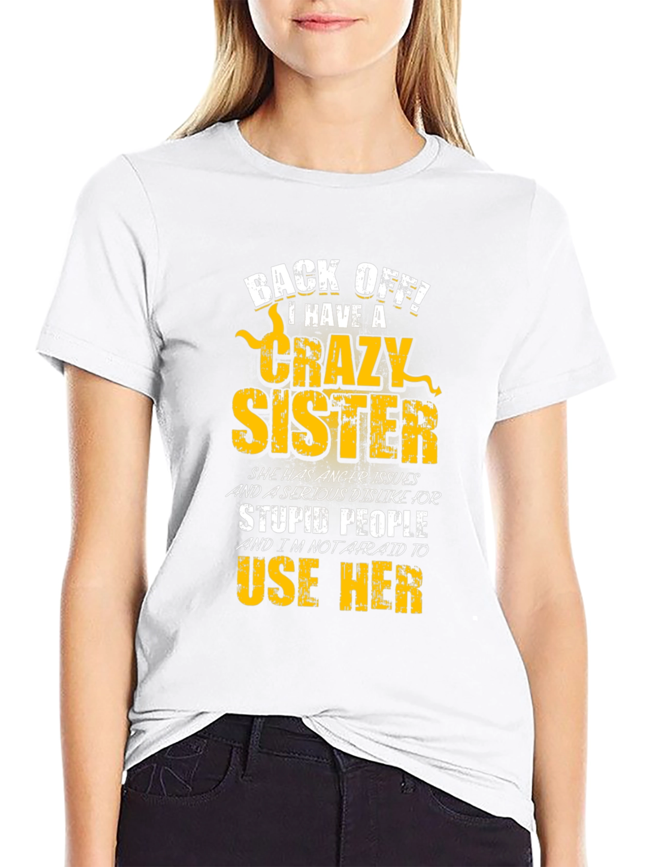 Crazy Sister Graphic Tee - Black T-Shirt