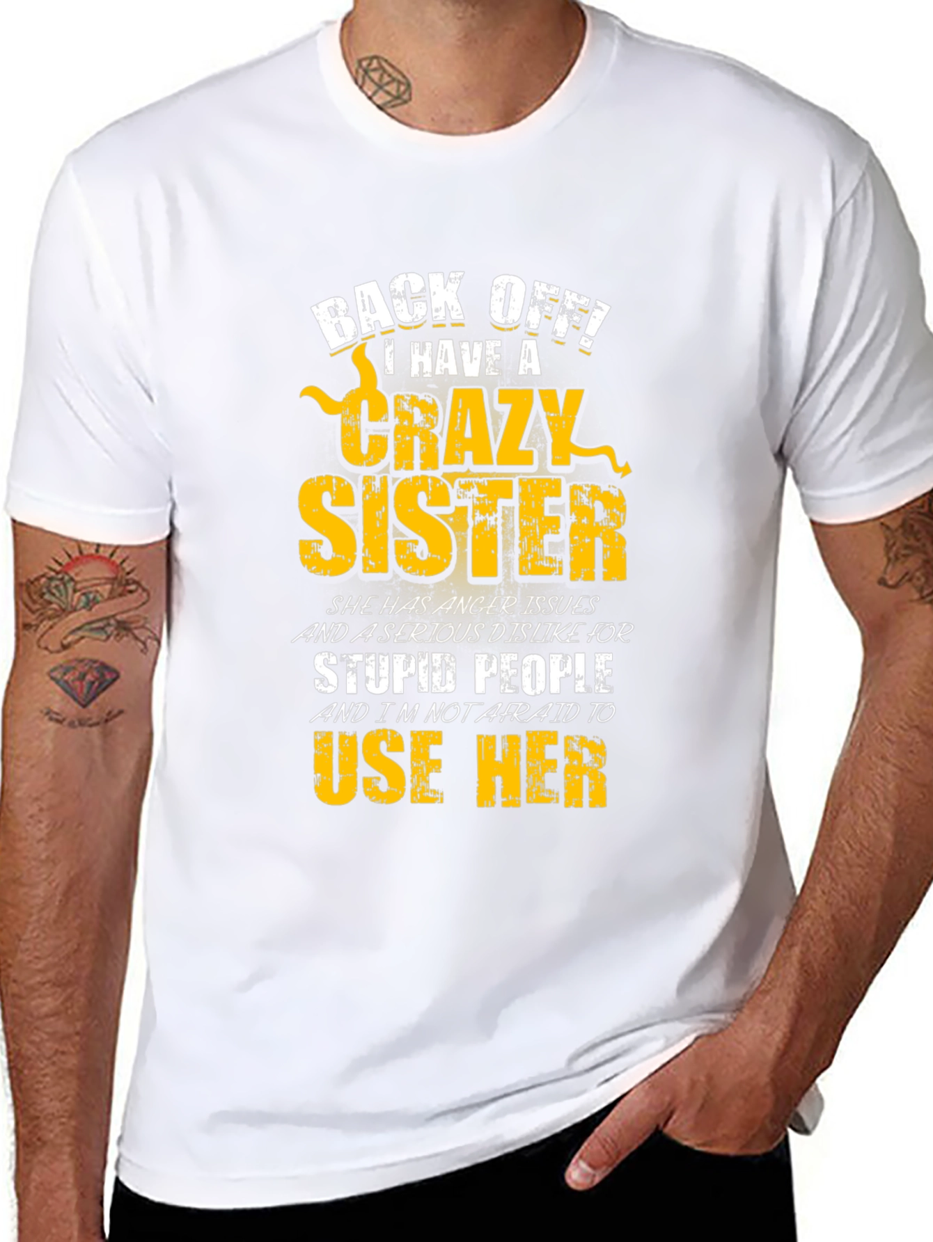Crazy Sister Graphic Tee - Black T-Shirt