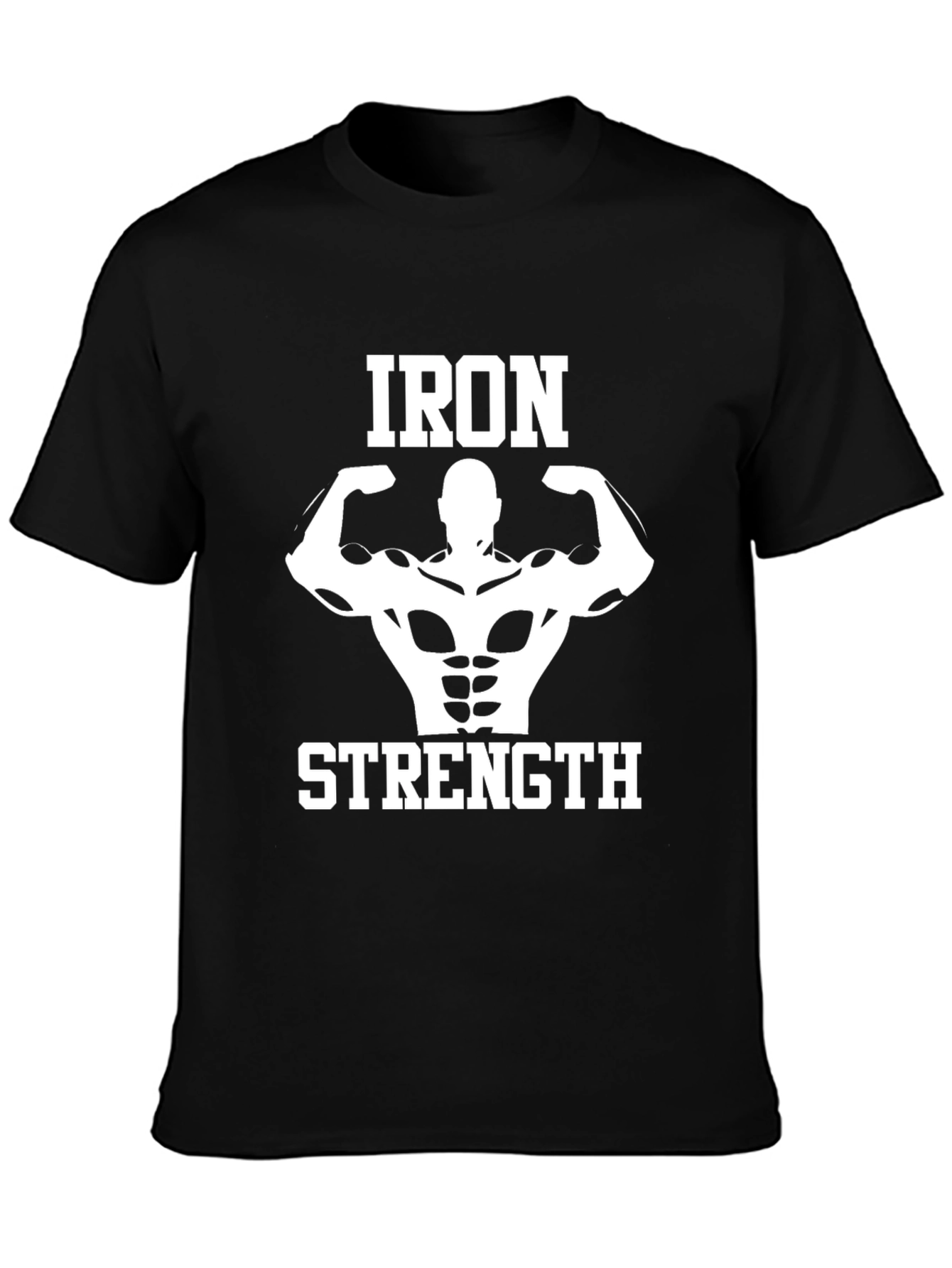 Iron Strength T-Shirt - Black Gym Motivation Tee