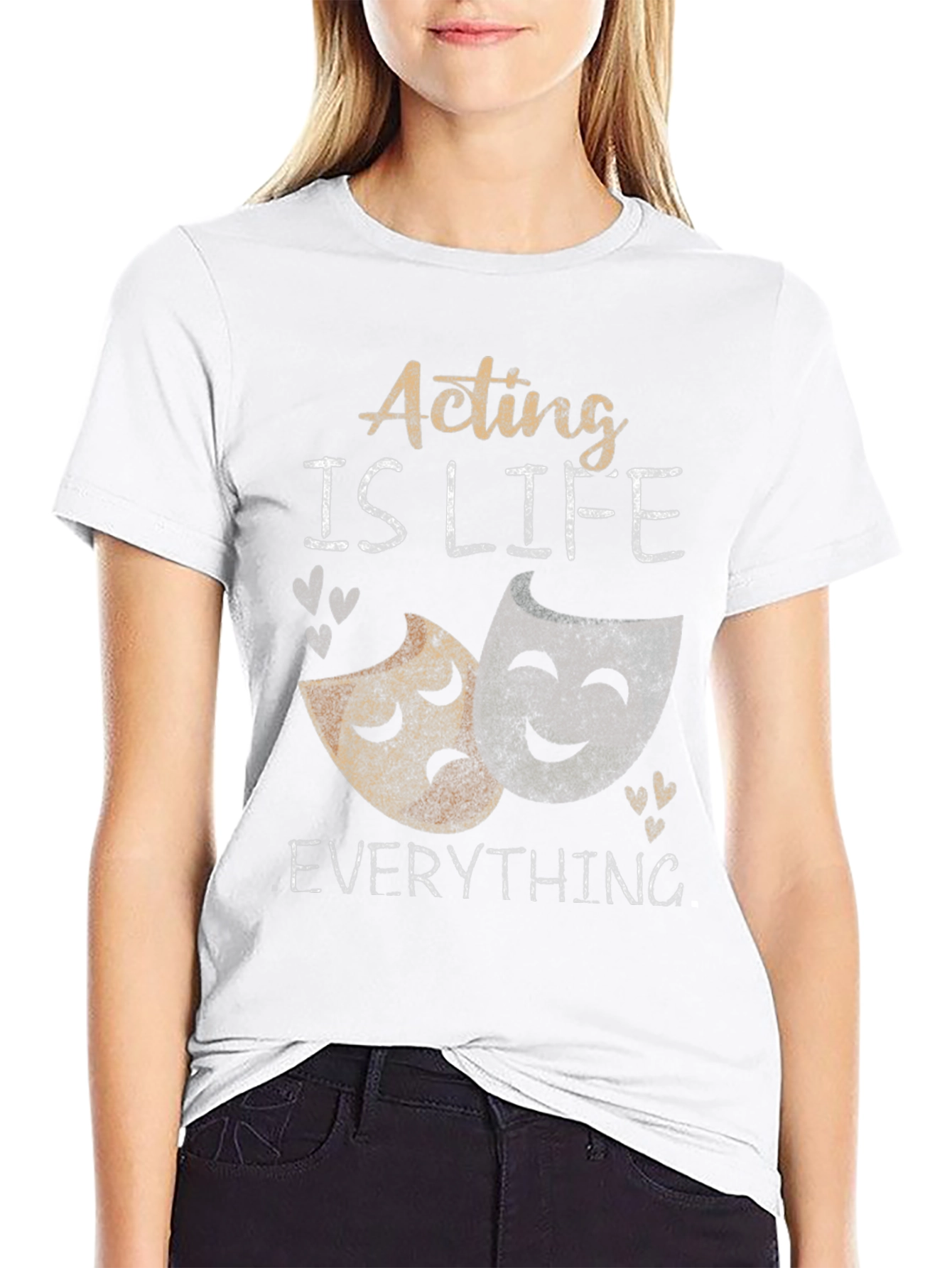 Acting is Life T-Shirt: Drama Masks Theater Shirt