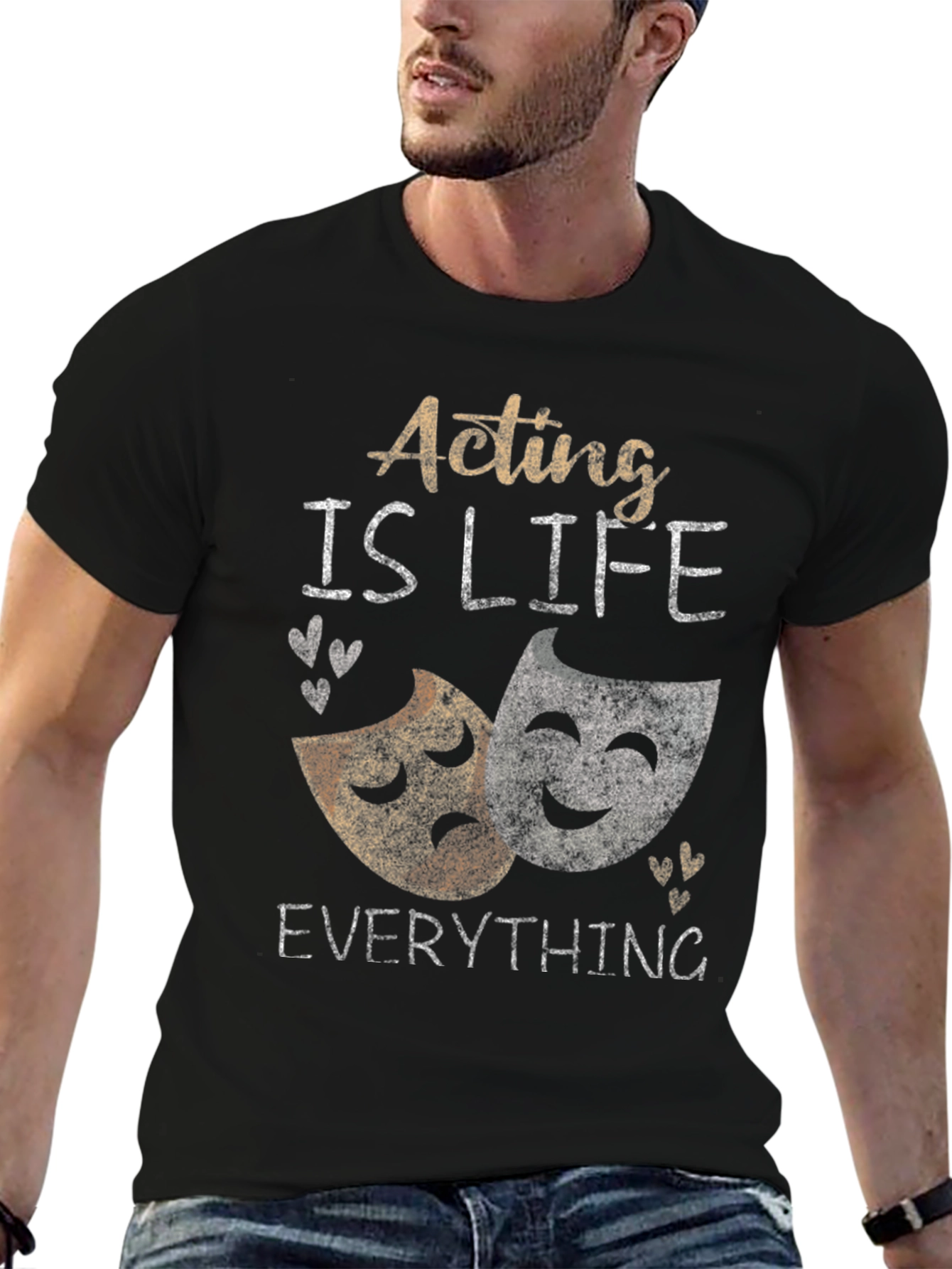 Acting is Life T-Shirt: Drama Masks Theater Shirt