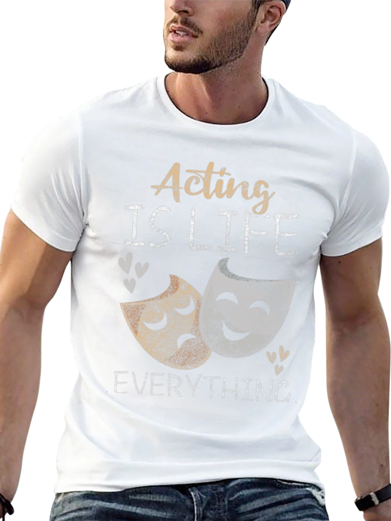 Acting is Life T-Shirt: Drama Masks Theater Shirt