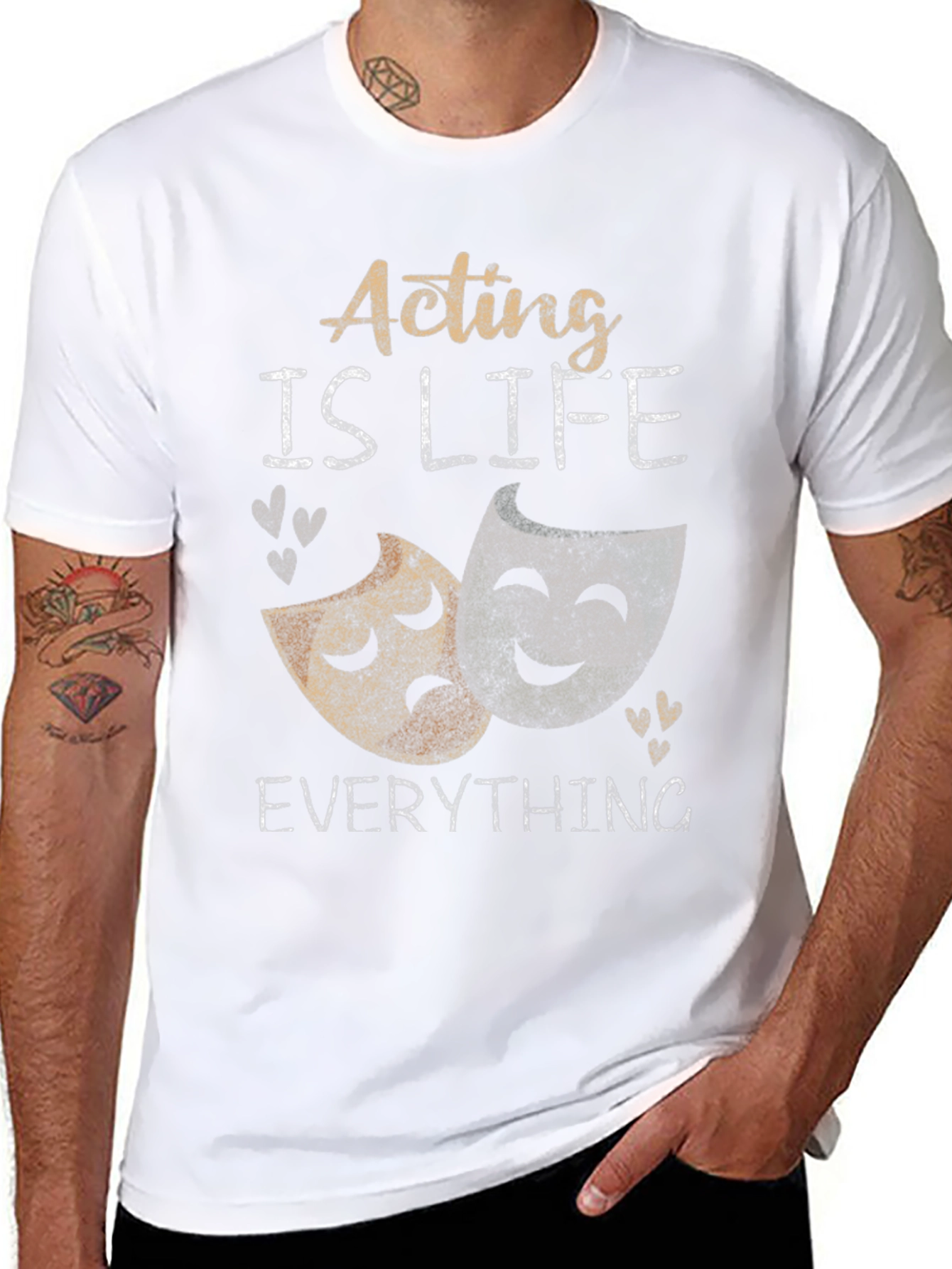 Acting is Life T-Shirt: Drama Masks Theater Shirt