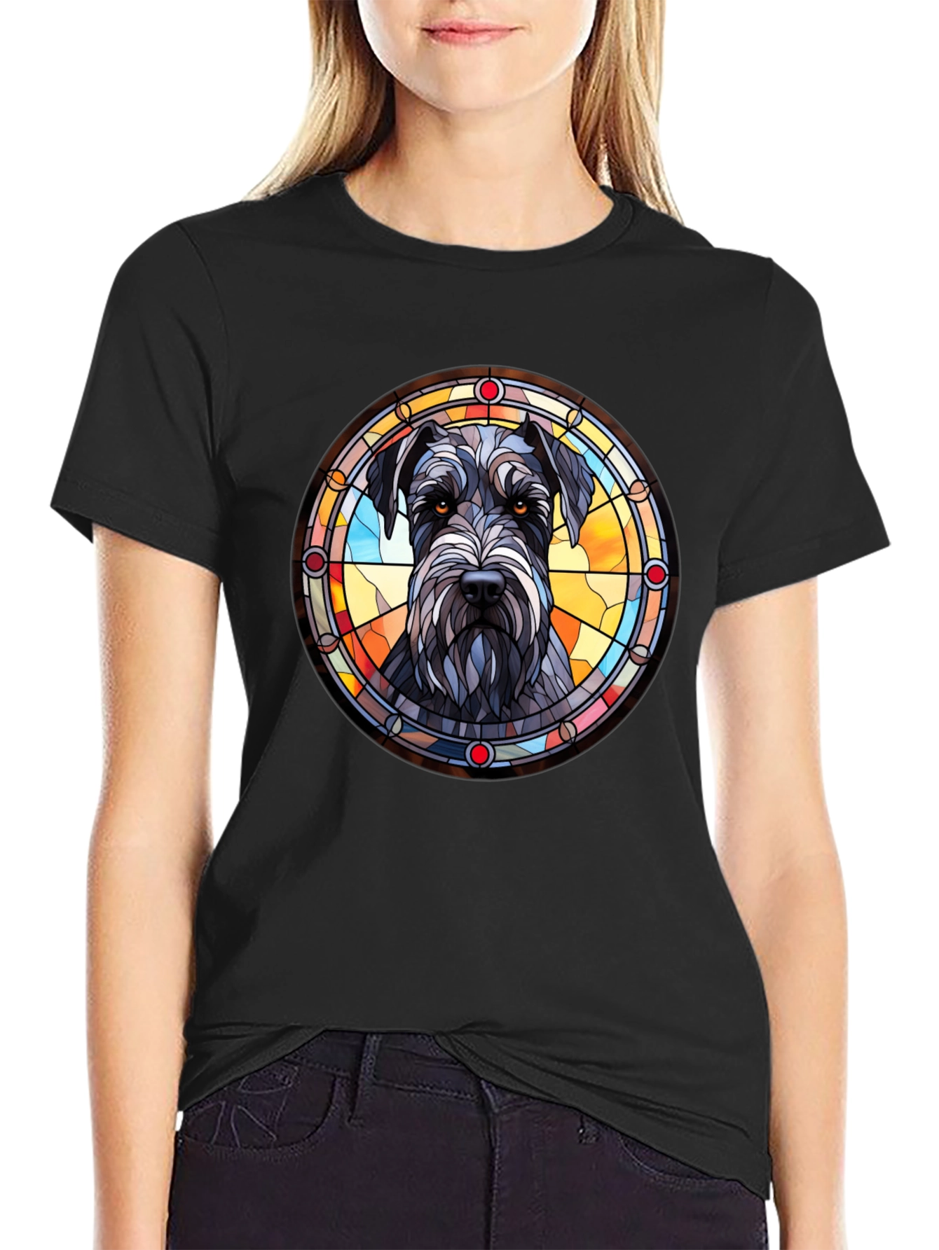 Dog Stained Glass Graphic Tee