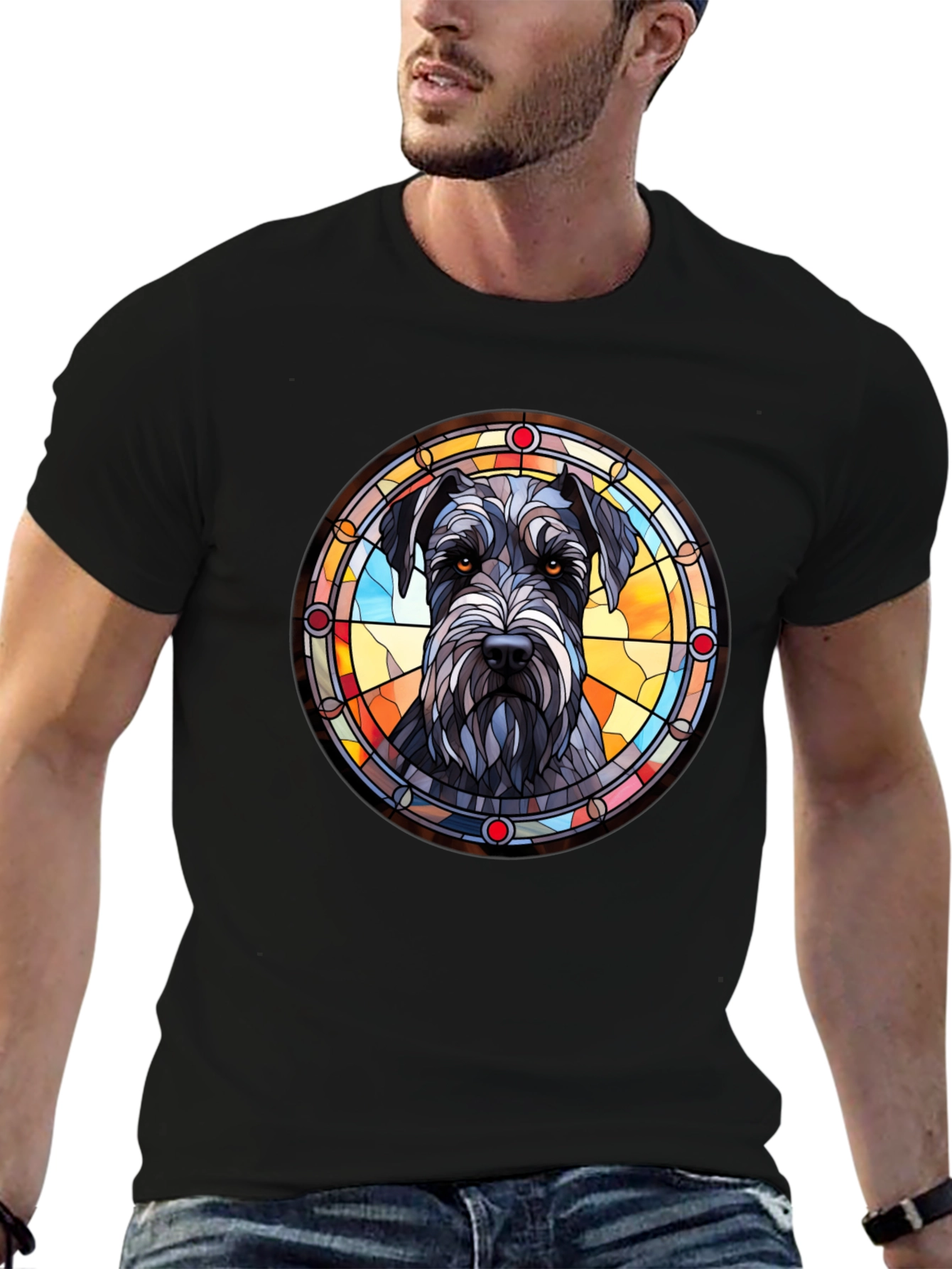 Dog Stained Glass Graphic Tee